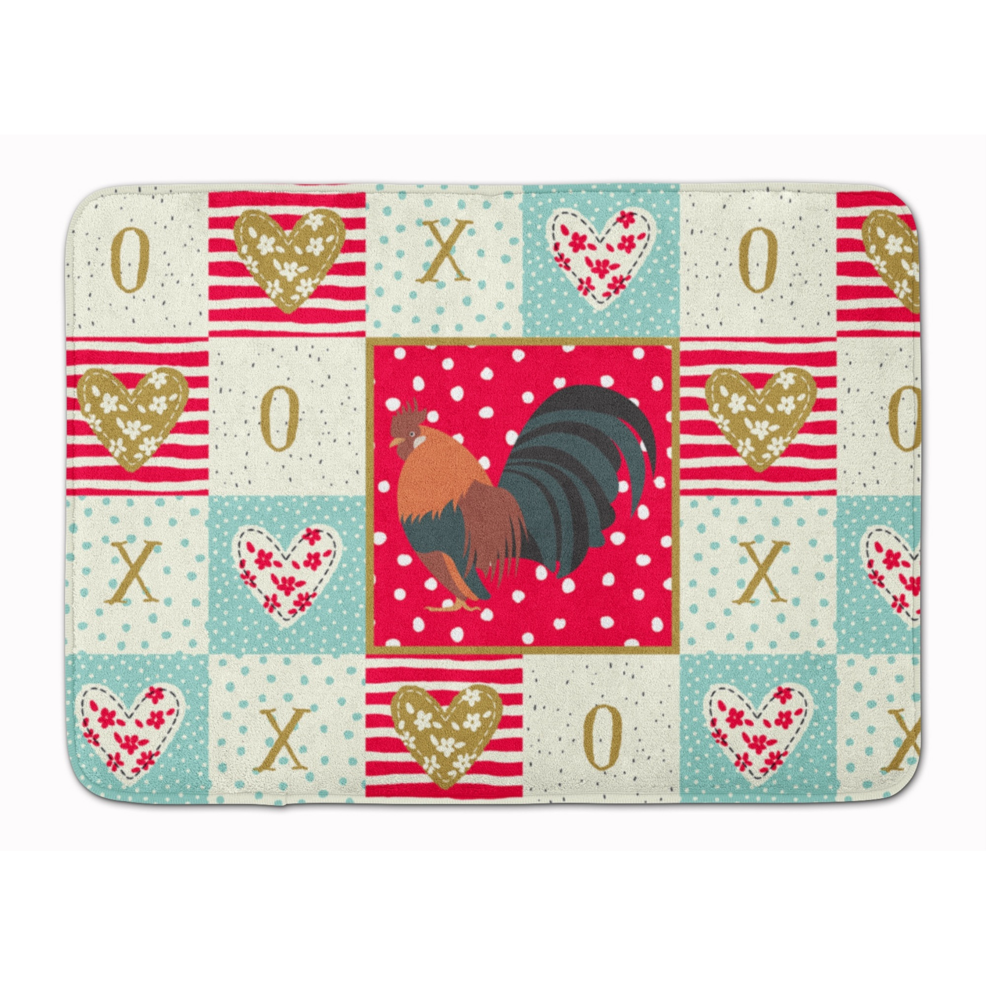 &quotCaroline's Treasures Dutch Bantam Chicken Love Machine Washable Memory Foam Mat doormats, Multicolor"