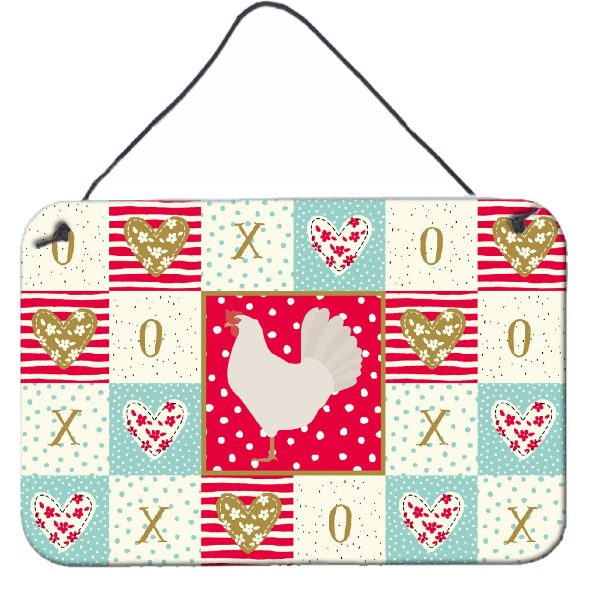 &quotCaroline's Treasures Leghorn Chicken Love Door Hanging Prints wall-decor, Multicolor"