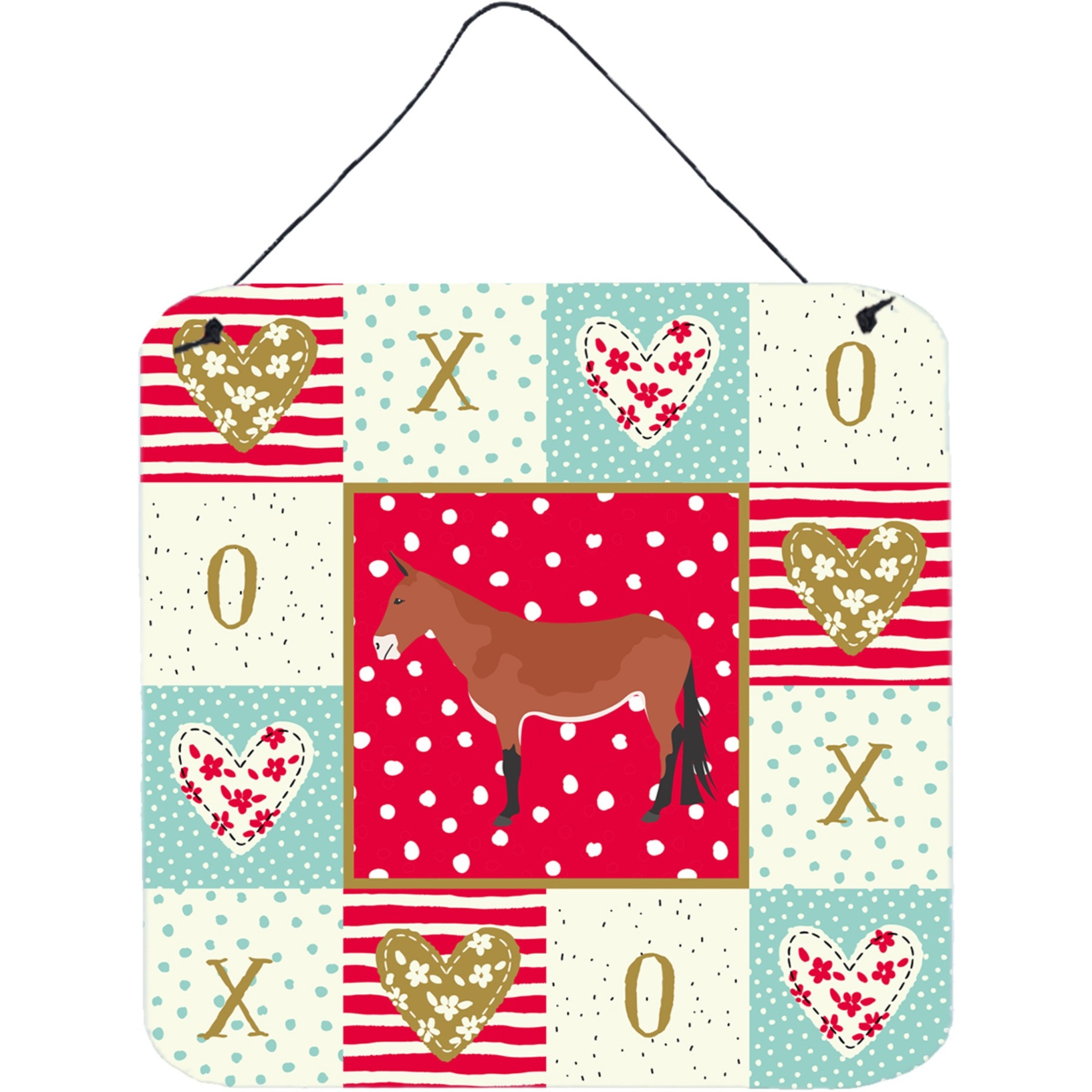 &quotCaroline's Treasures Mule Love Door Hanging Prints wall-decor, Multicolor"
