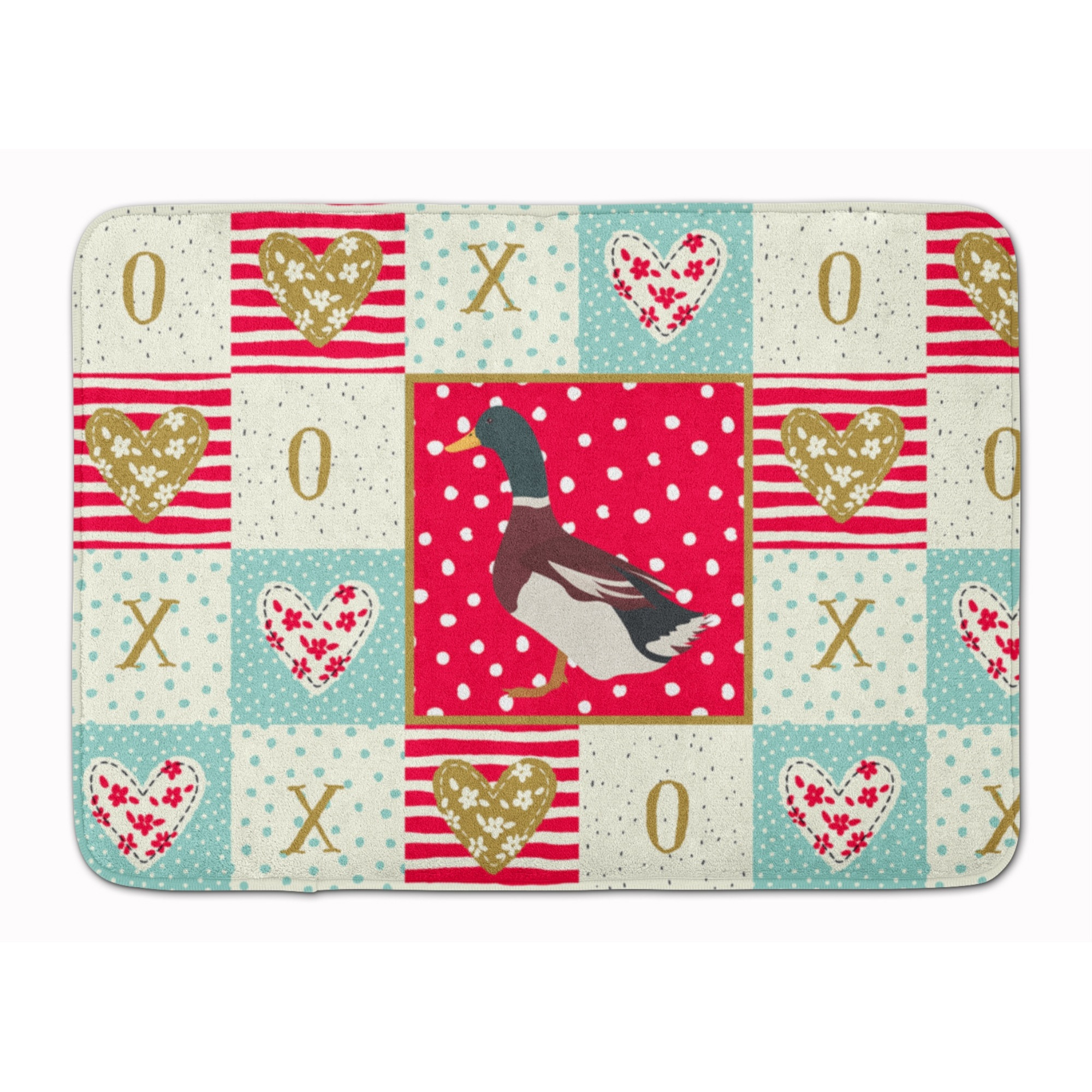 &quotCaroline's Treasures Rouen Duck Love Machine Washable Memory Foam Mat doormats, Multicolor"