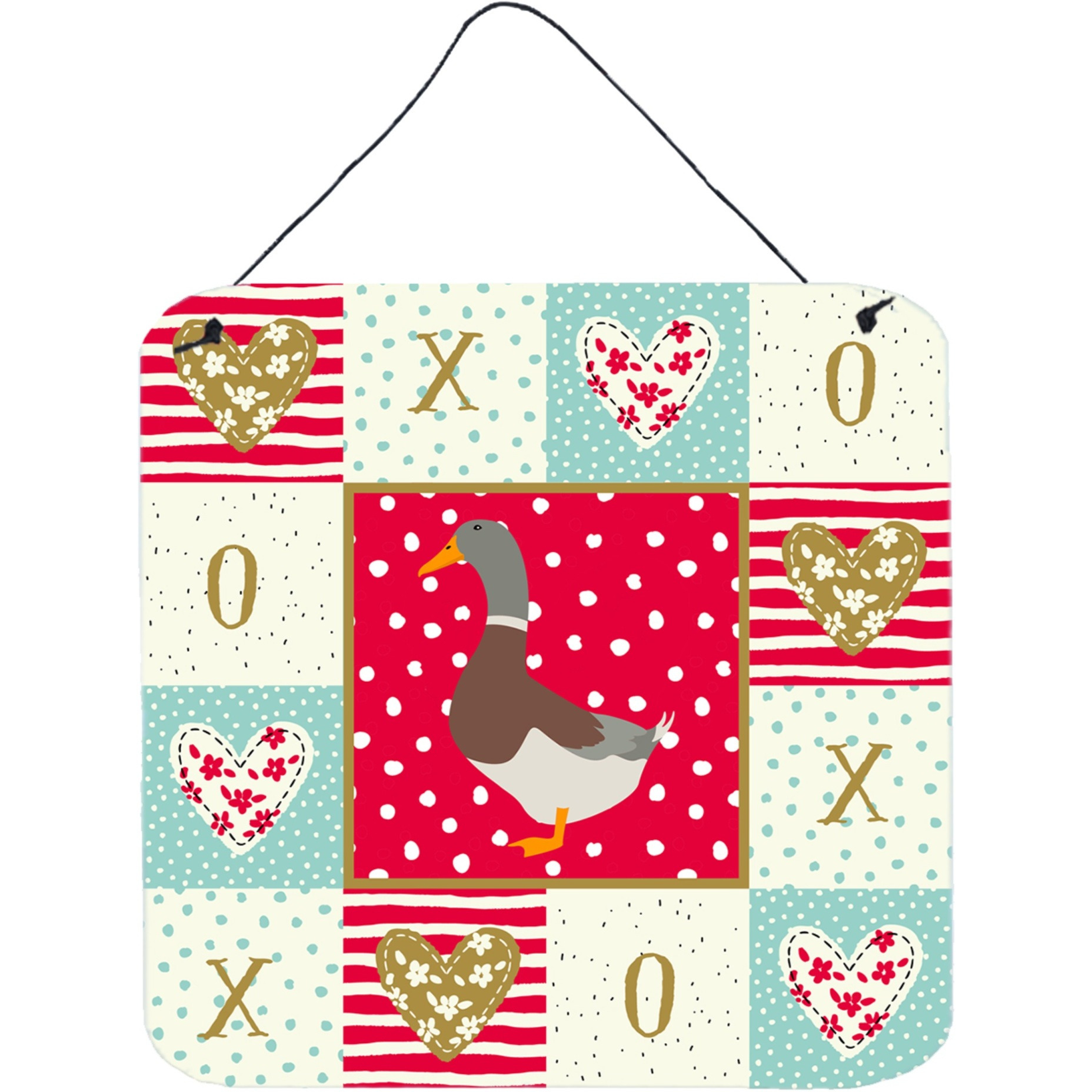 &quotCaroline's Treasures Saxony Sachsenente Duck Love Door Hanging Prints wall-decor, Multicolor"
