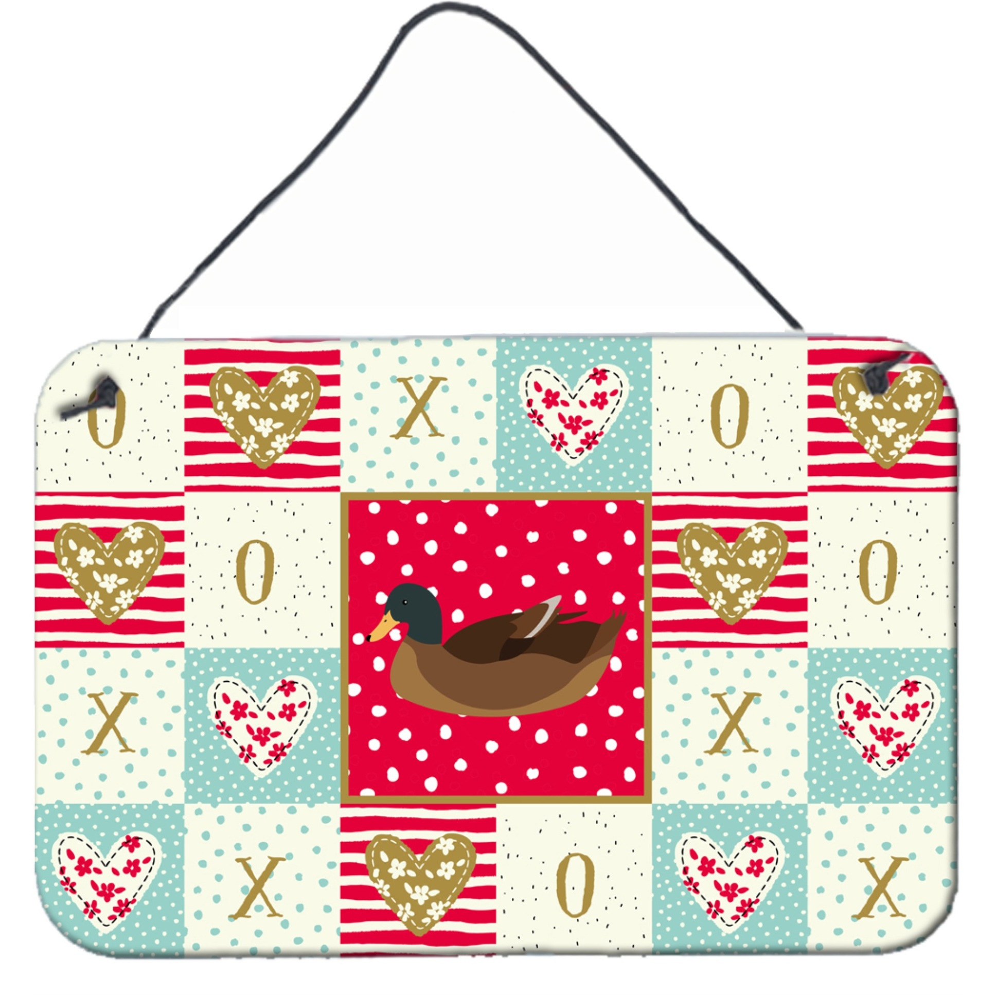 &quotCaroline's Treasures Khaki Campbell Duck Love Door Hanging Prints wall-decor, Multicolor"
