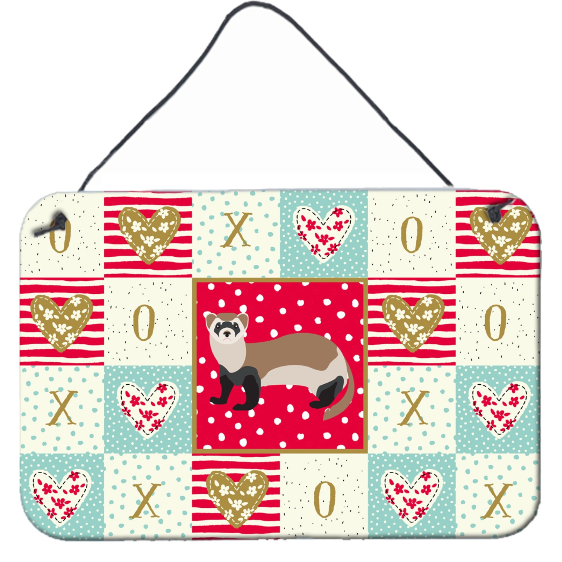 &quotCaroline's Treasures Ferret Love Door Hanging Prints wall-decor, Multicolor"