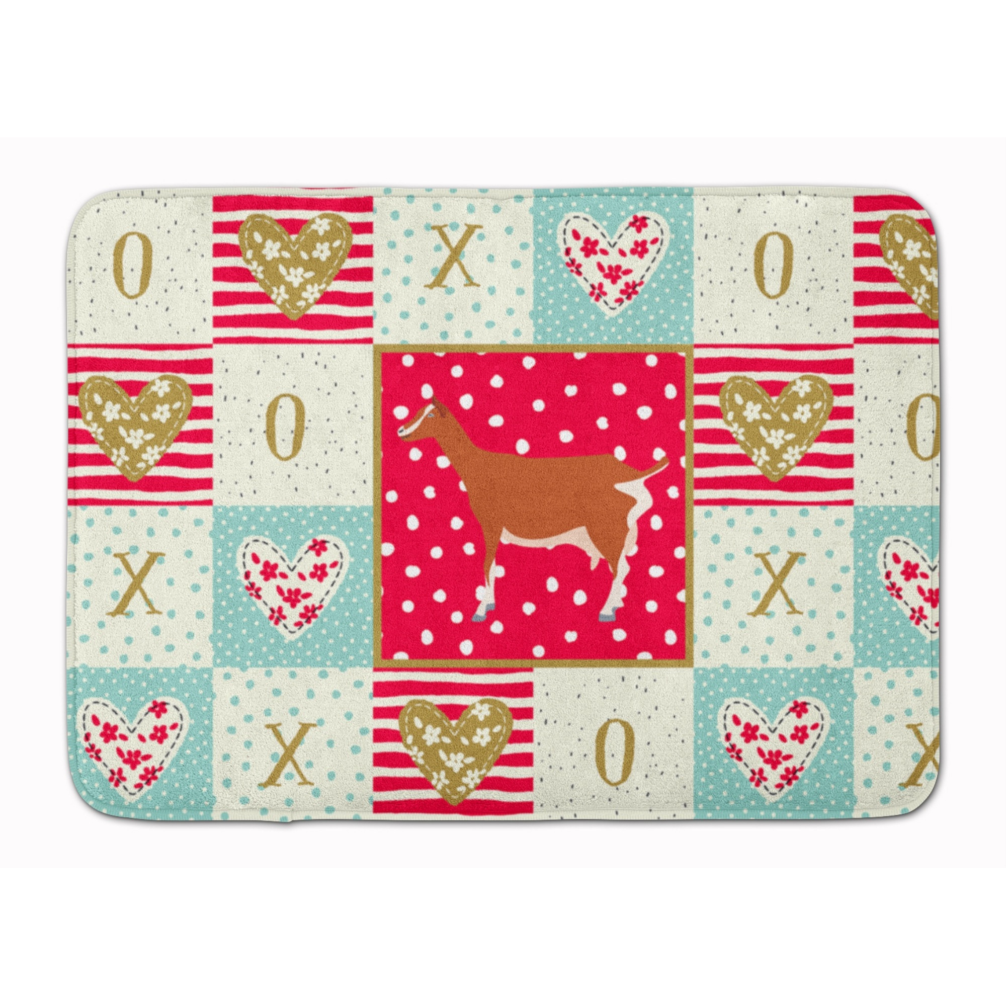 &quotCaroline's Treasures Toggenburger Goat Love Machine Washable Memory Foam Mat doormats, Multicolor"