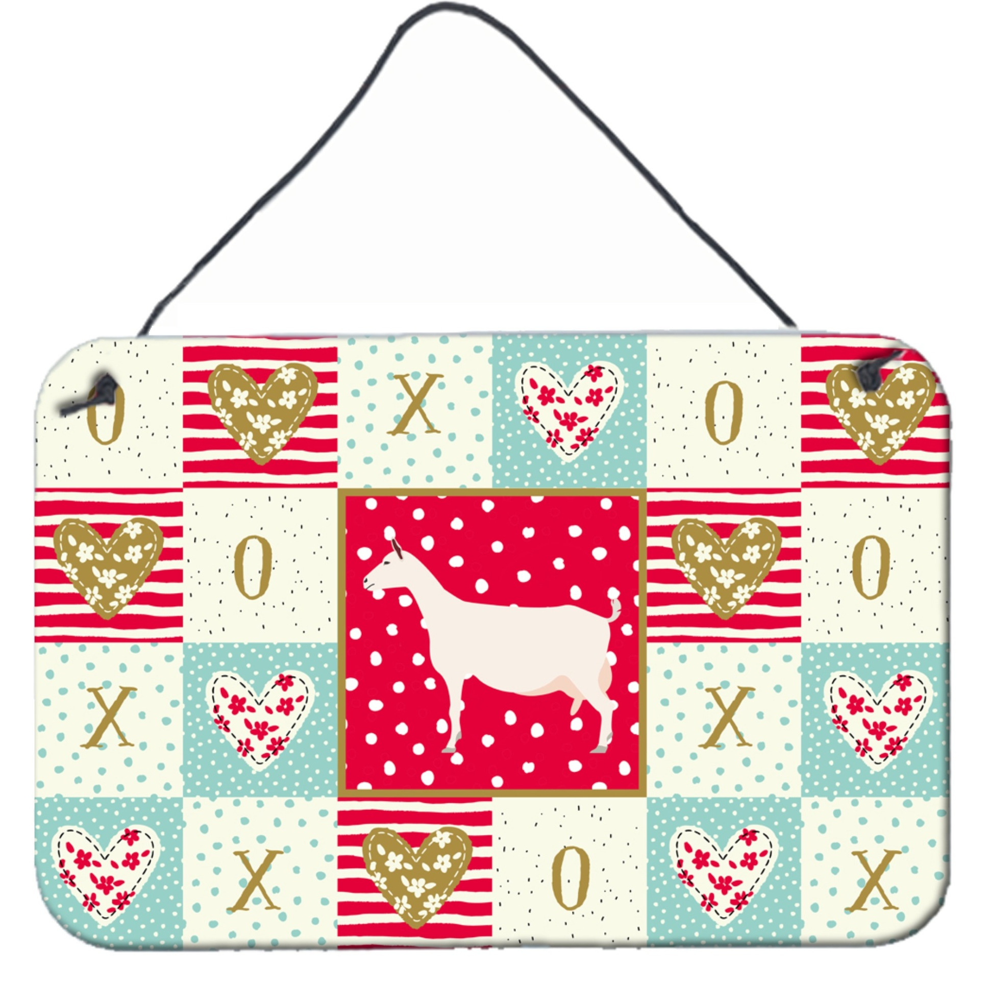 &quotCaroline's Treasures Saanen Goat Love Door Hanging Prints wall-decor, Multicolor"