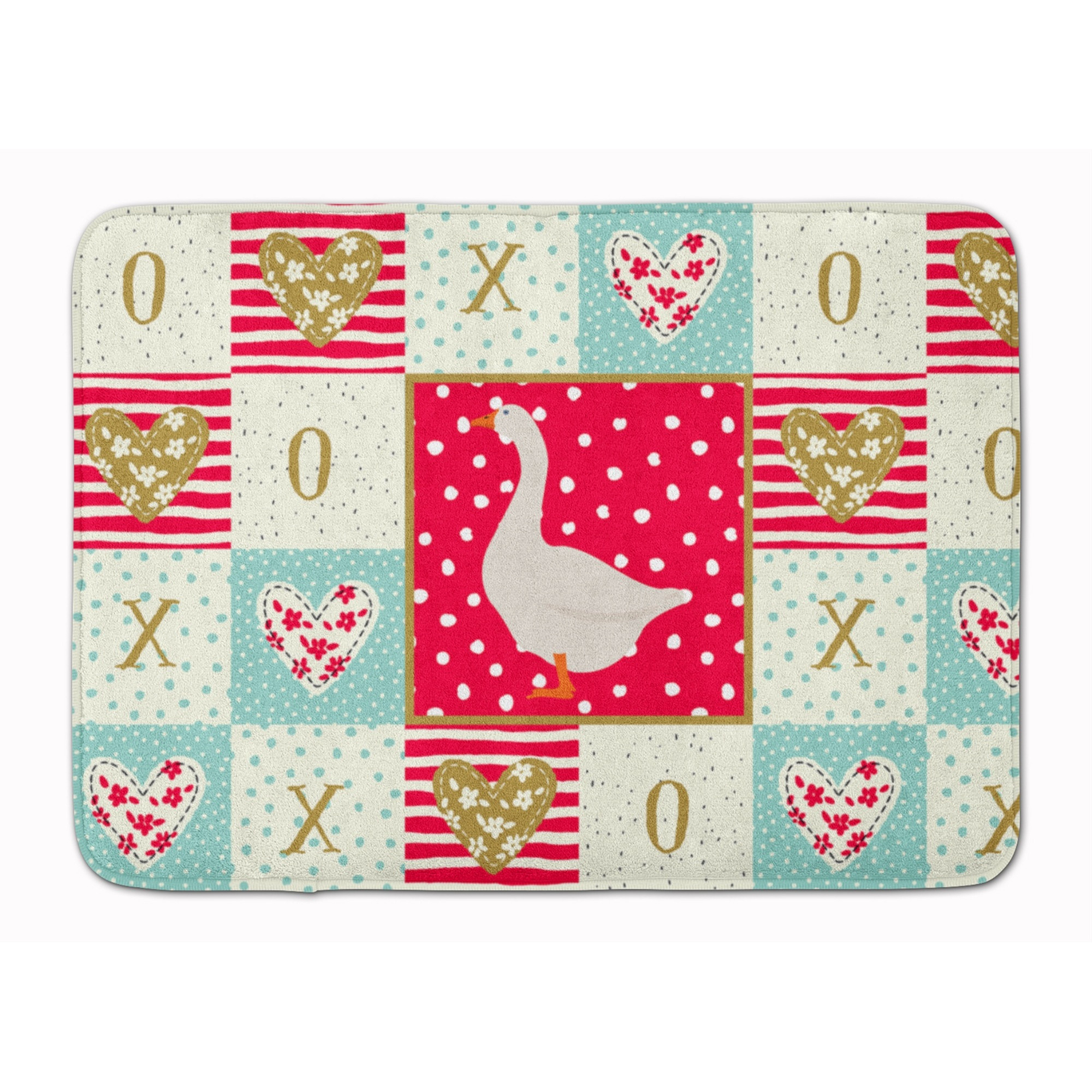&quotCaroline's Treasures Embden Goose Love Machine Washable Memory Foam Mat doormats, Multicolor"