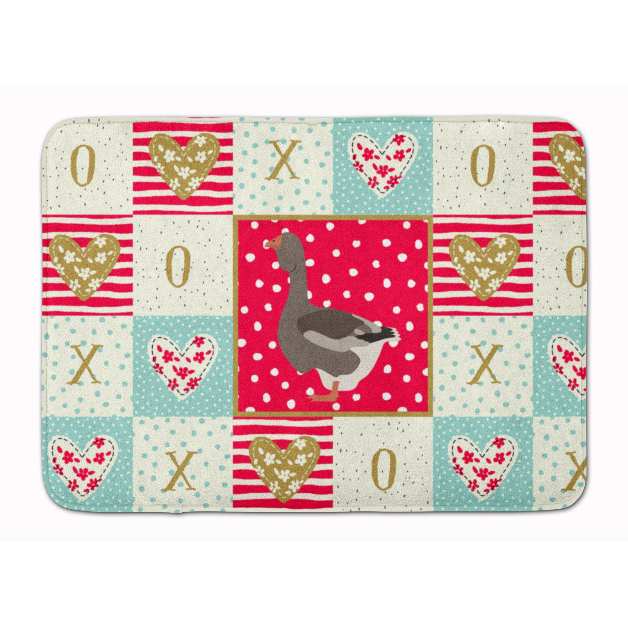 &quotCaroline's Treasures Toulouse Goose Love Machine Washable Memory Foam Mat doormats, Multicolor"