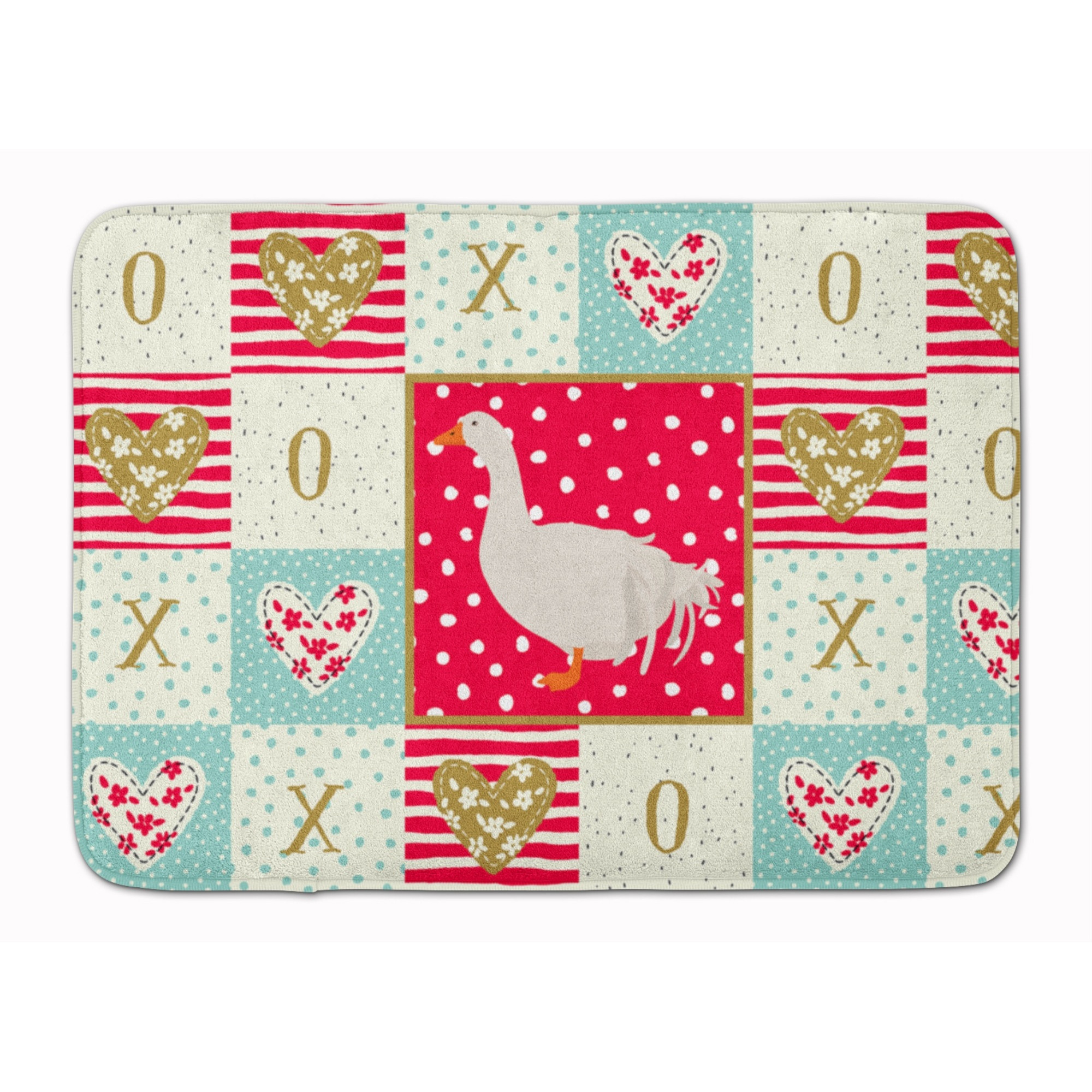 &quotCaroline's Treasures Sebastopol Goose Love Machine Washable Memory Foam Mat doormats, Multicolor"