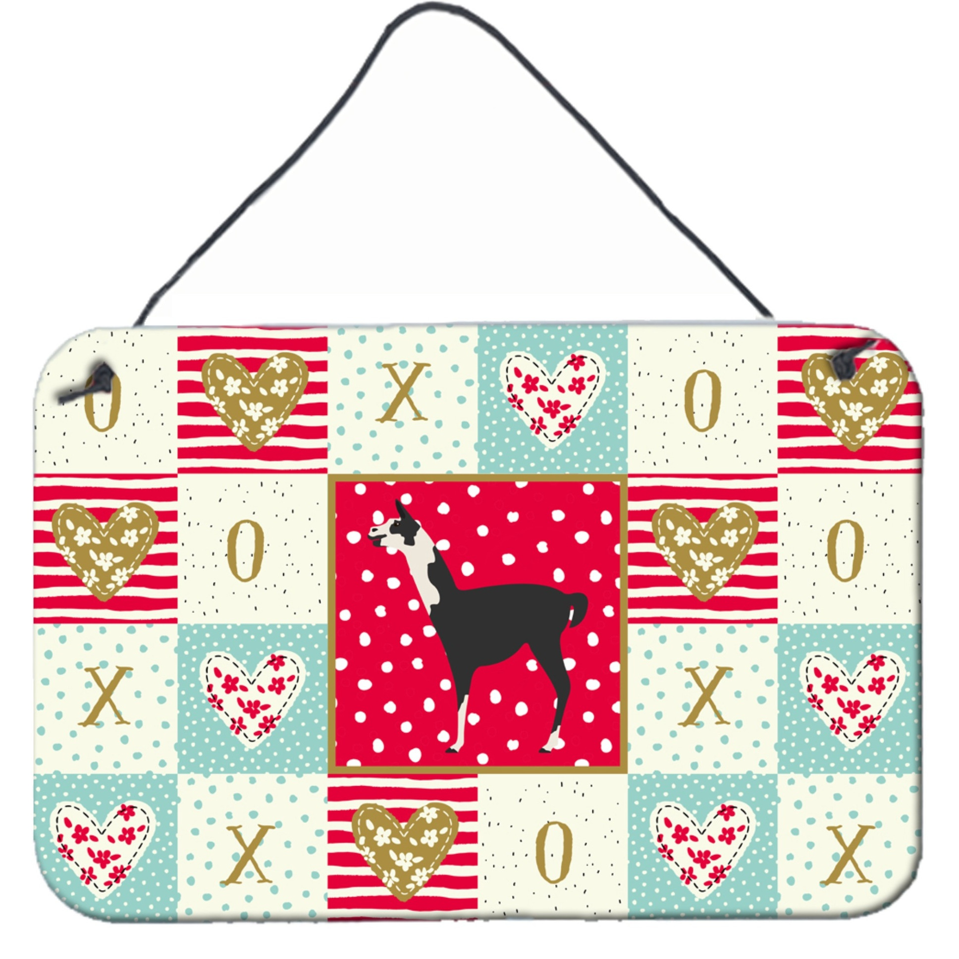 &quotCaroline's Treasures Llama Q' Ara Love Door Hanging Prints wall-decor, Multicolor"