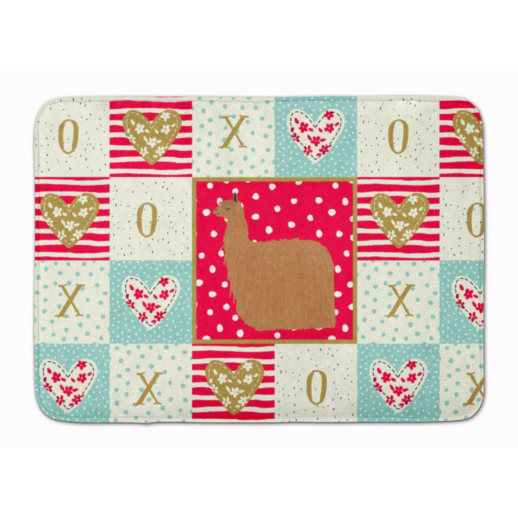 &quotCaroline's Treasures Alpaca Suri Love Machine Washable Memory Foam Mat doormats, Multicolor"