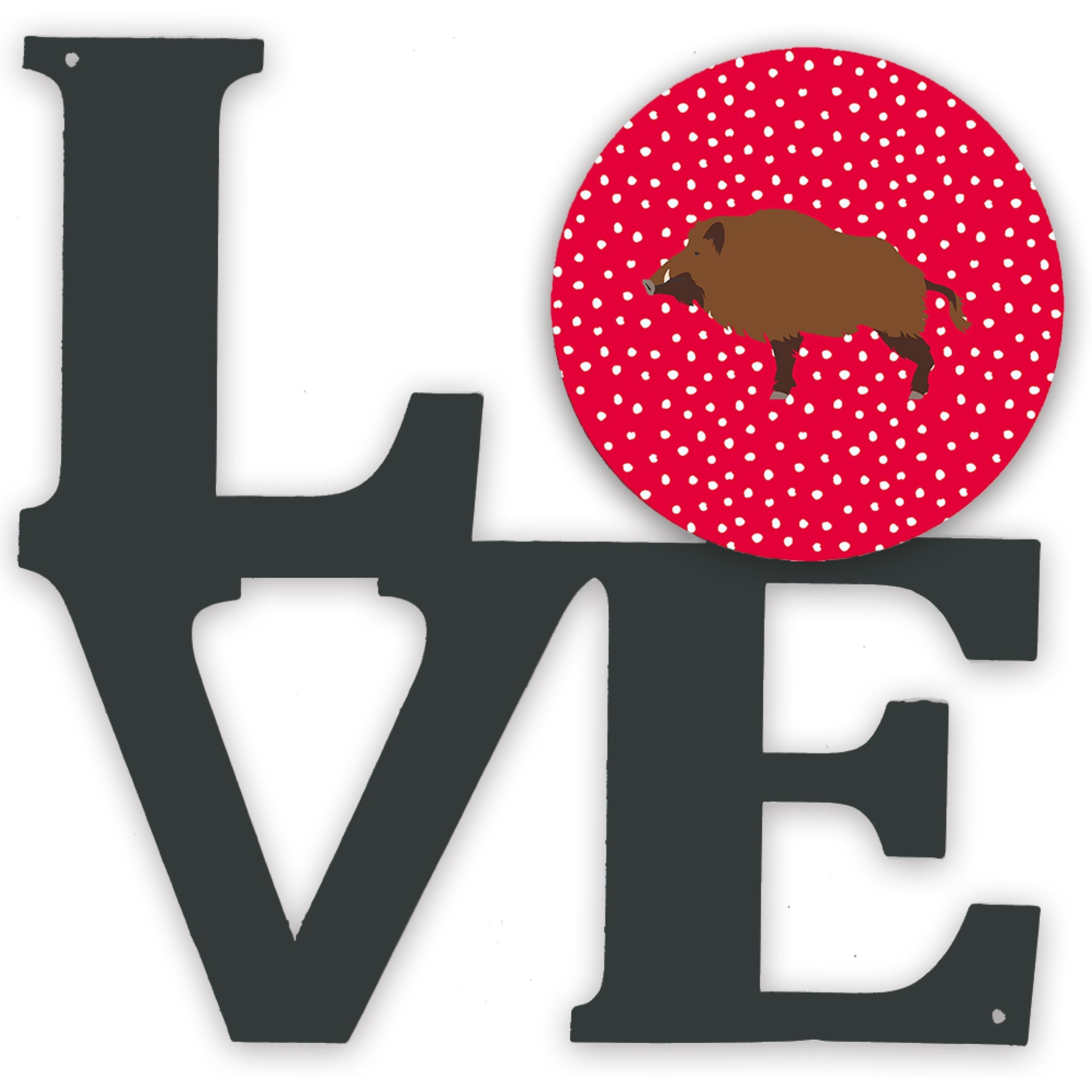 &quotCaroline's Treasures Wild Boar Pig Metal Artwork Love wall-decor, Multicolor"