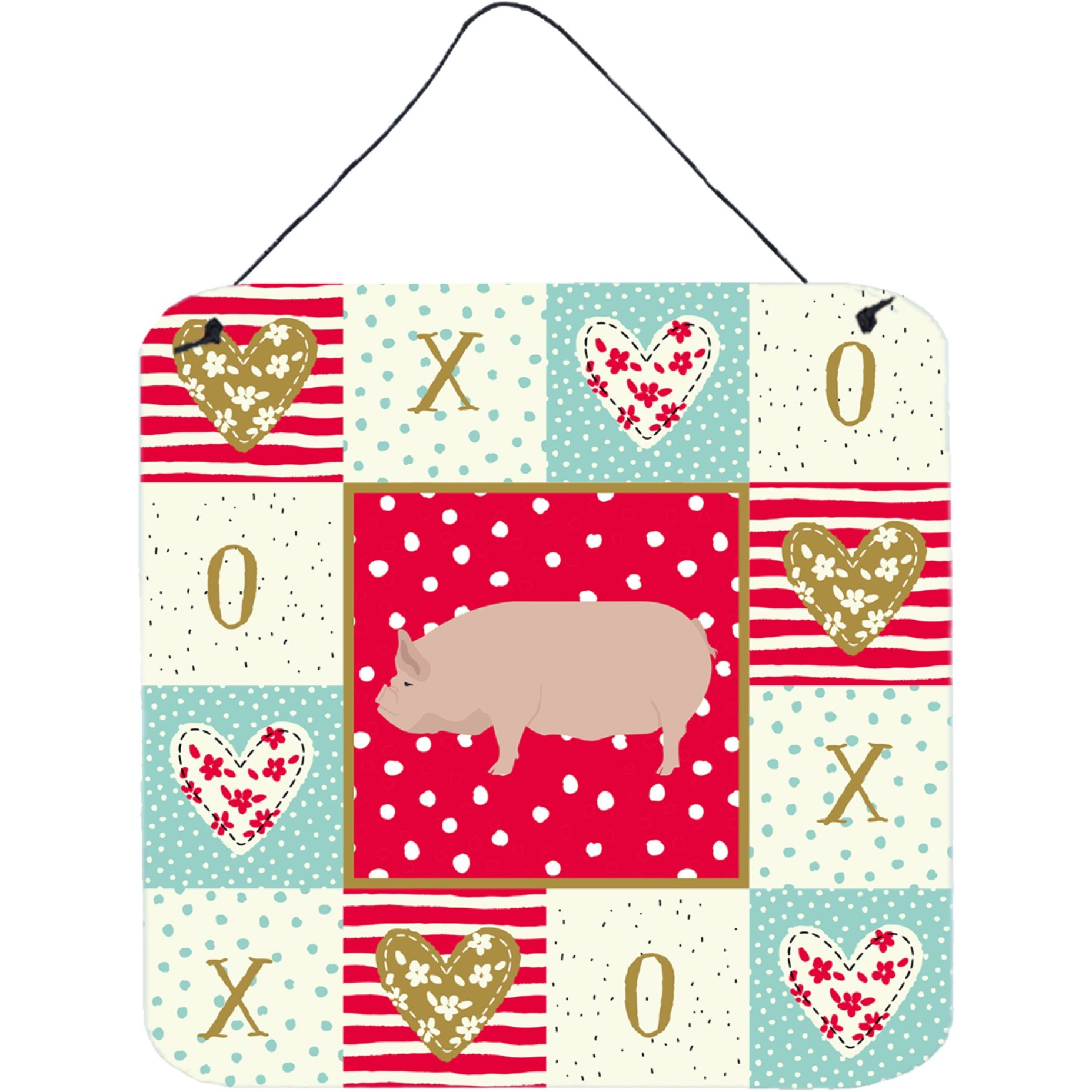 &quotCaroline's Treasures Welsh Pig Love Door Hanging Prints wall-decor, Multicolor"