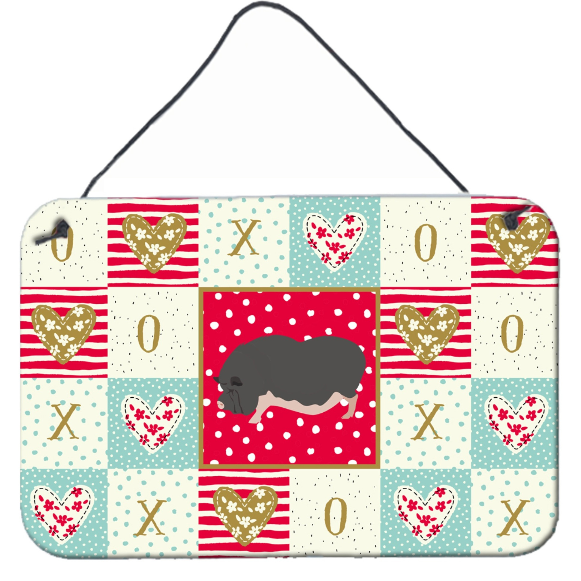 &quotCaroline's Treasures Vietnamese Pot-Bellied Pig Love Door Hanging Prints wall-decor, Multicolor"