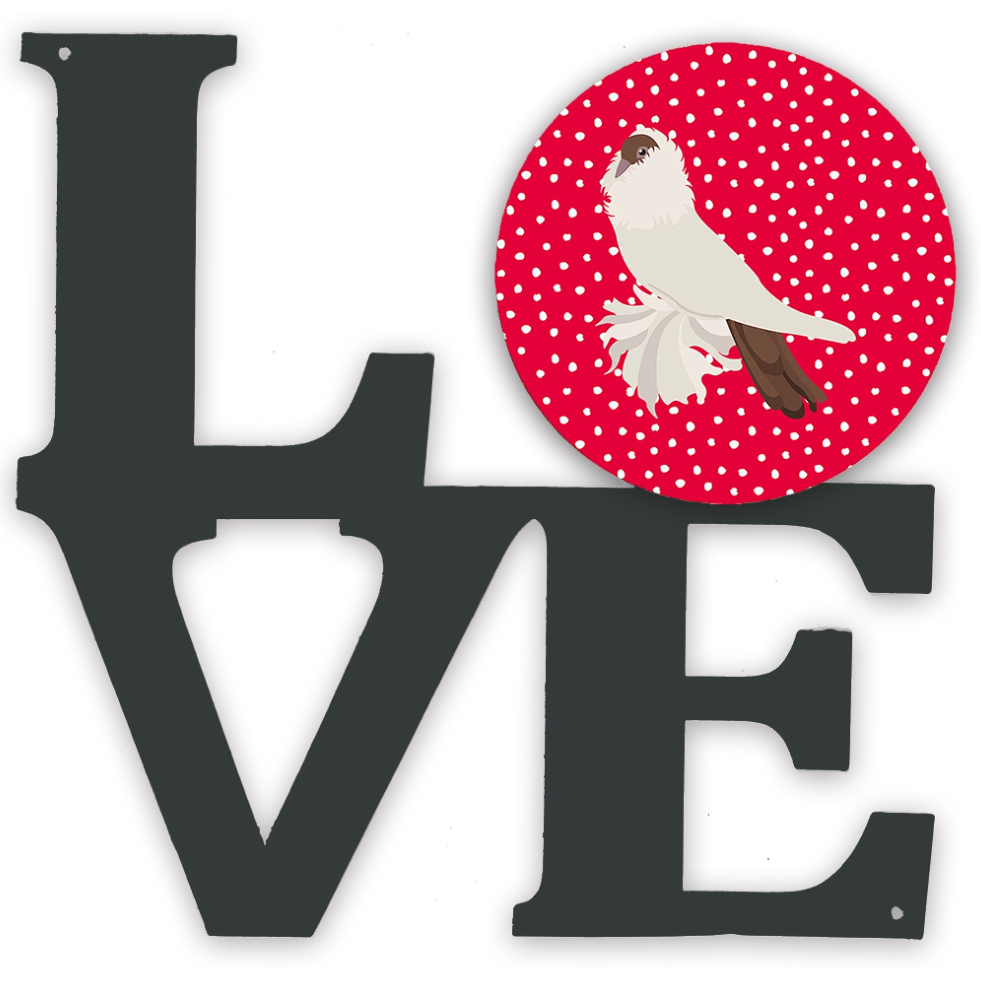 &quotCaroline's Treasures German Helmet Pigeon Metal Artwork Love wall-decor, Multicolor"