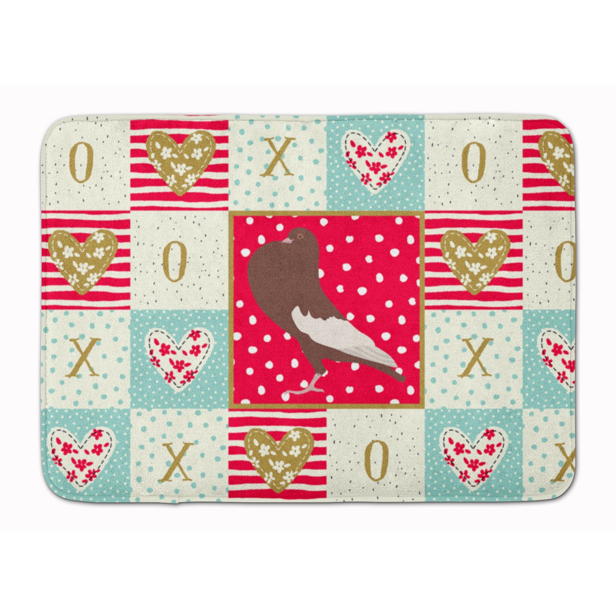 &quotCaroline's Treasures English Pouter Pigeon Love Machine Washable Memory Foam Mat doormats, Multicolor"