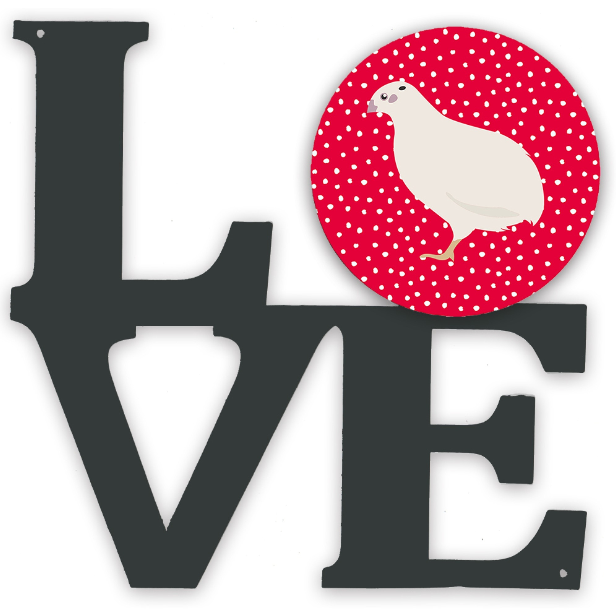 &quotCaroline's Treasures Texas Quail Metal Artwork Love wall-decor, Multicolor"