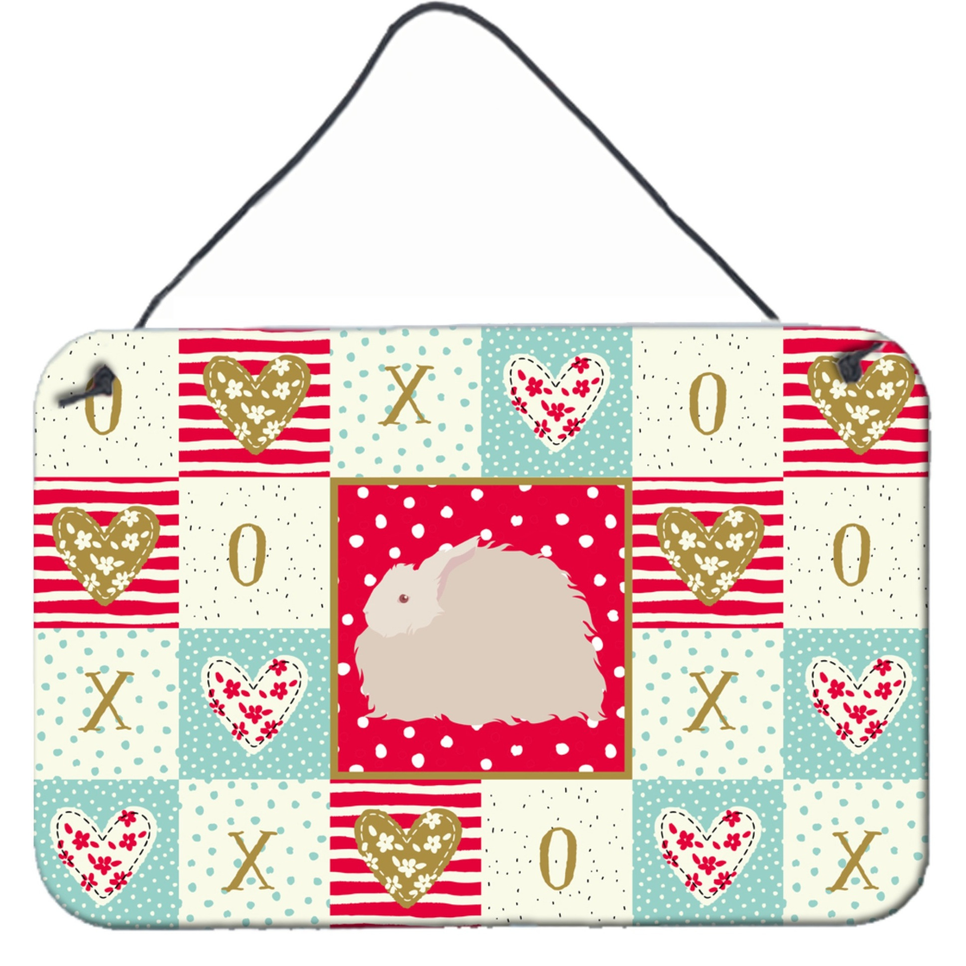 &quotCaroline's Treasures Fluffy Angora Rabbit Love Door Hanging Prints wall-decor, Multicolor"