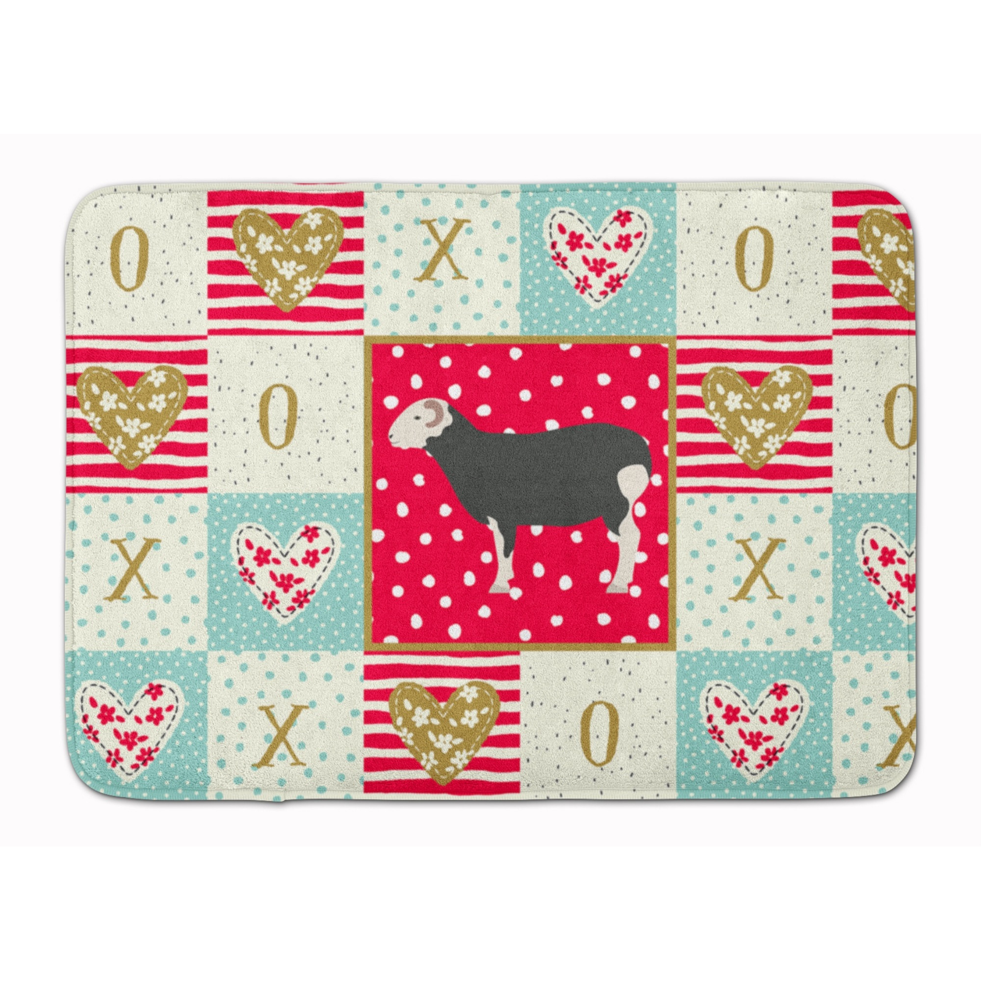&quotCaroline's Treasures Herwick Sheep Love Machine Washable Memory Foam Mat doormats, Multicolor"
