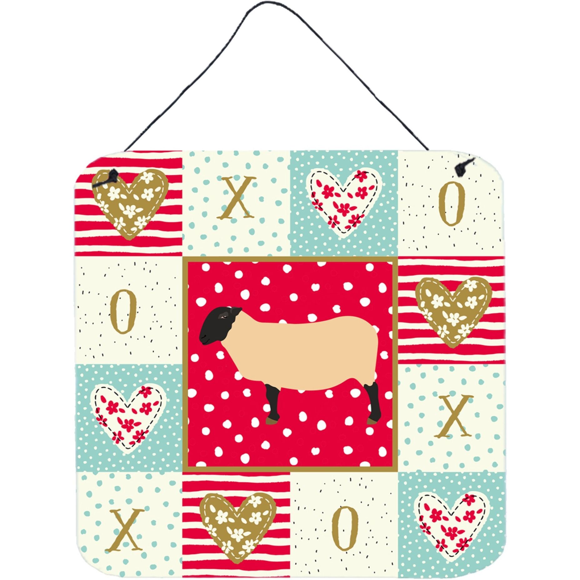 &quotCaroline's Treasures Suffolk Sheep Love Door Hanging Prints wall-decor, Multicolor"
