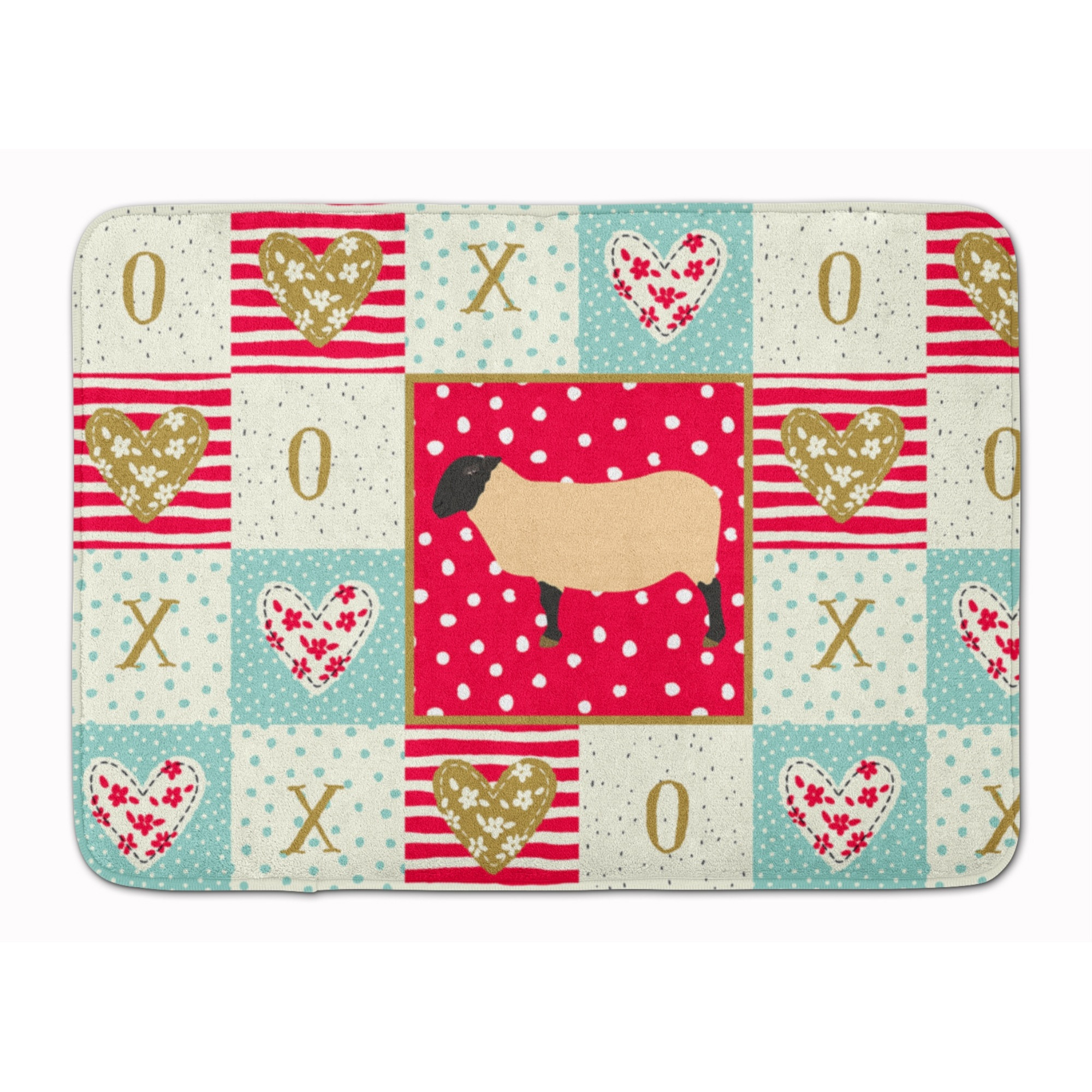 &quotCaroline's Treasures Suffolk Sheep Love Machine Washable Memory Foam Mat doormats, Multicolor"