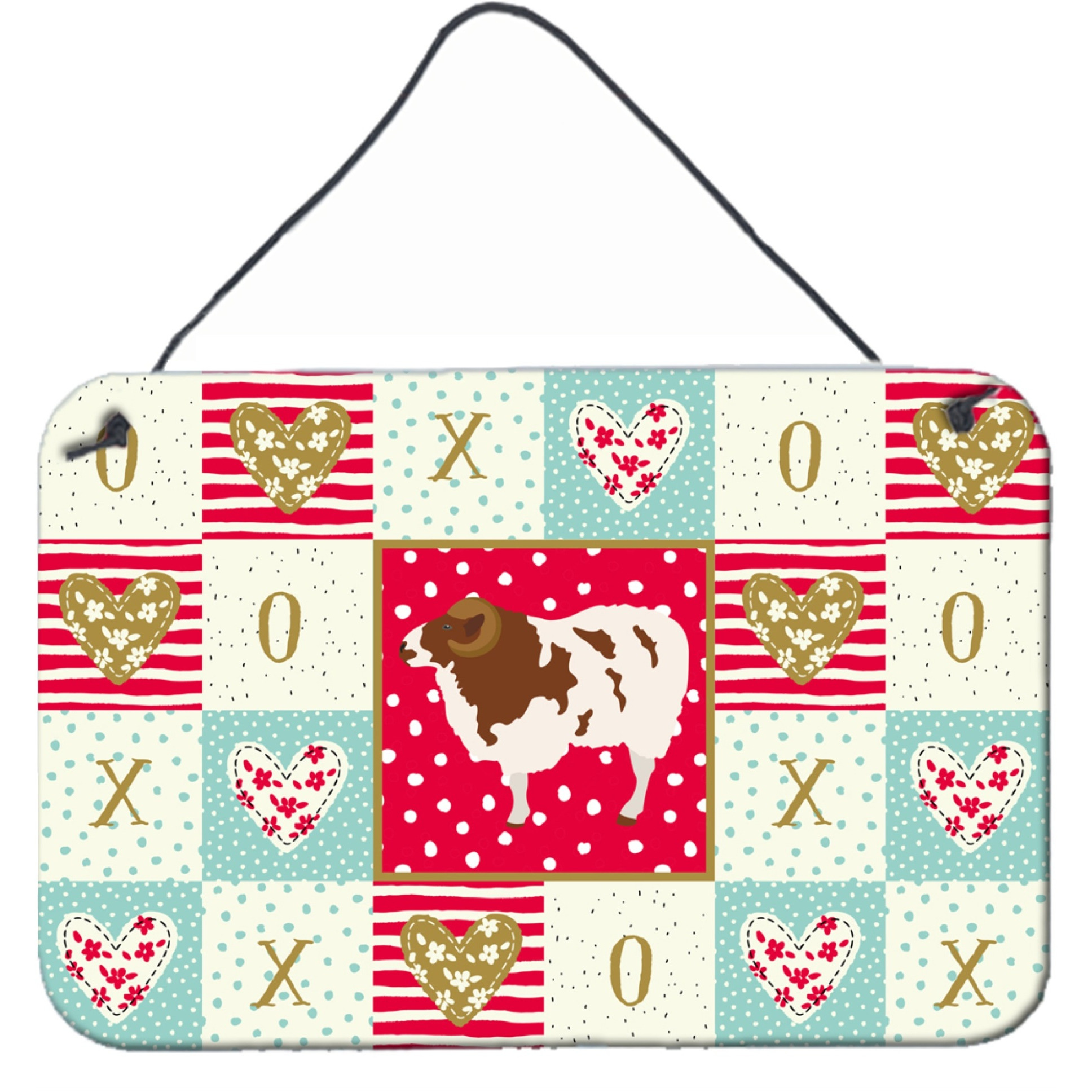 &quotCaroline's Treasures Jacob Sheep Love Door Hanging Prints wall-decor, Multicolor"