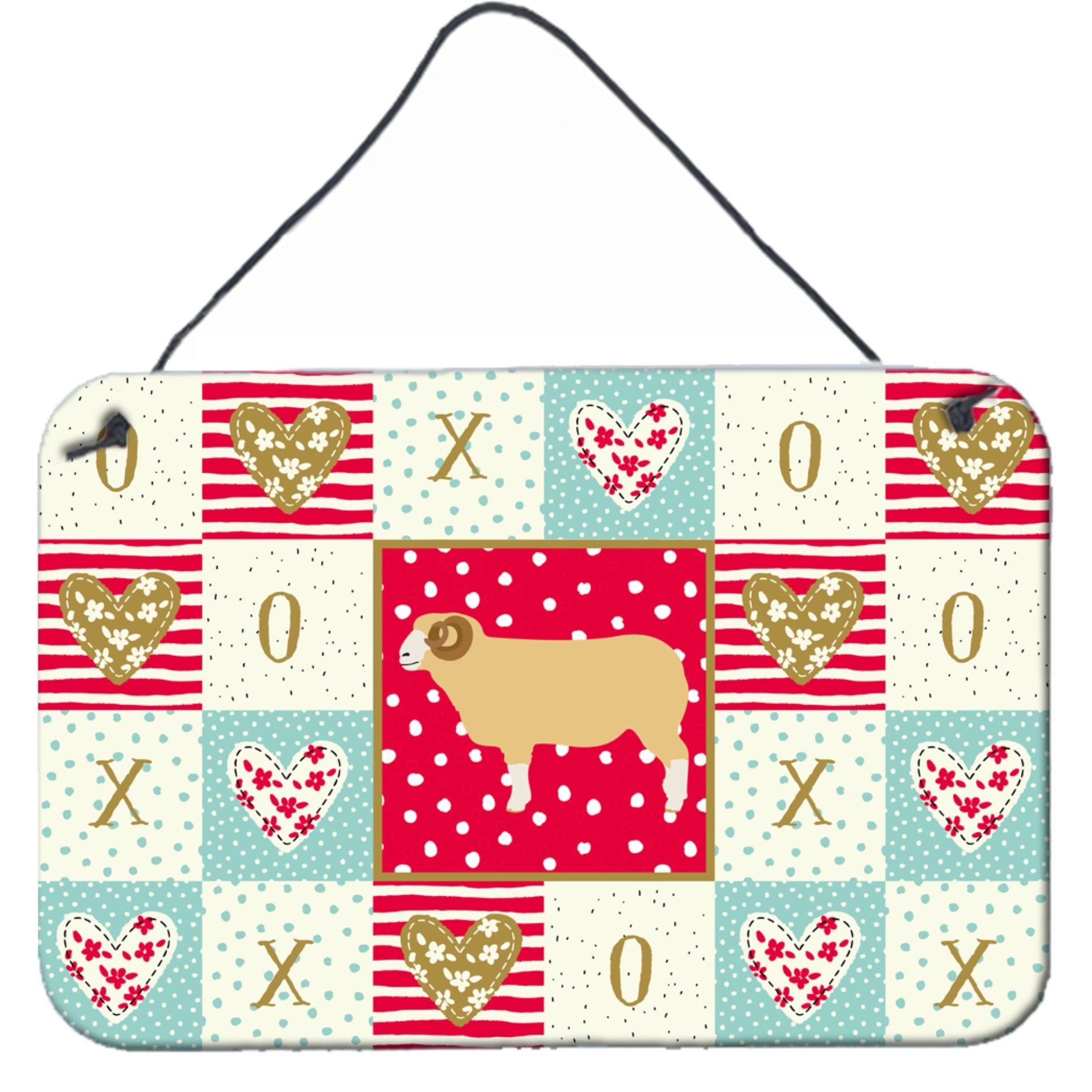 &quotCaroline's Treasures Horned Dorset Sheep Love Door Hanging Prints wall-decor, Multicolor"