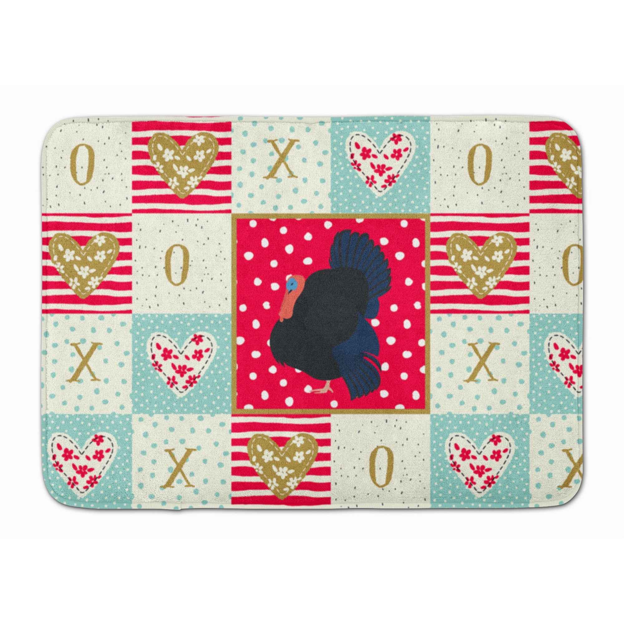 &quotCaroline's Treasures Norfolk Black Turkey Love Machine Washable Memory Foam Mat doormats, Multicolor"