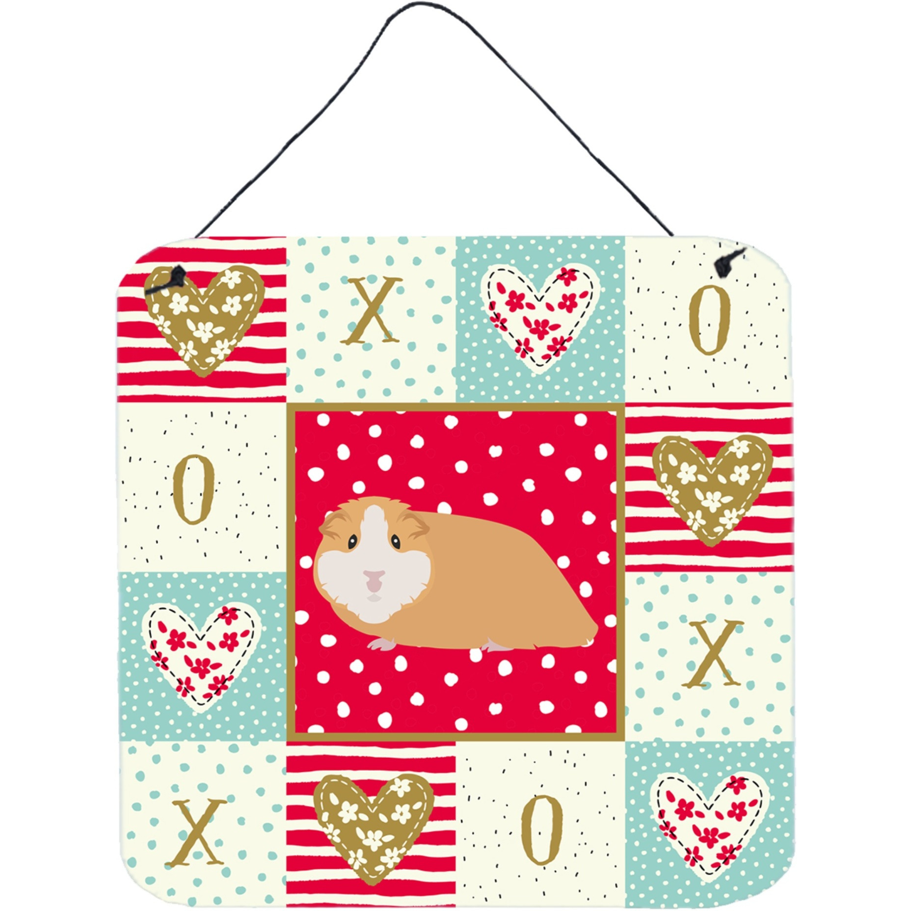 &quotCaroline's Treasures American Guinea Pig Love Door Hanging Prints wall-decor, Multicolor"