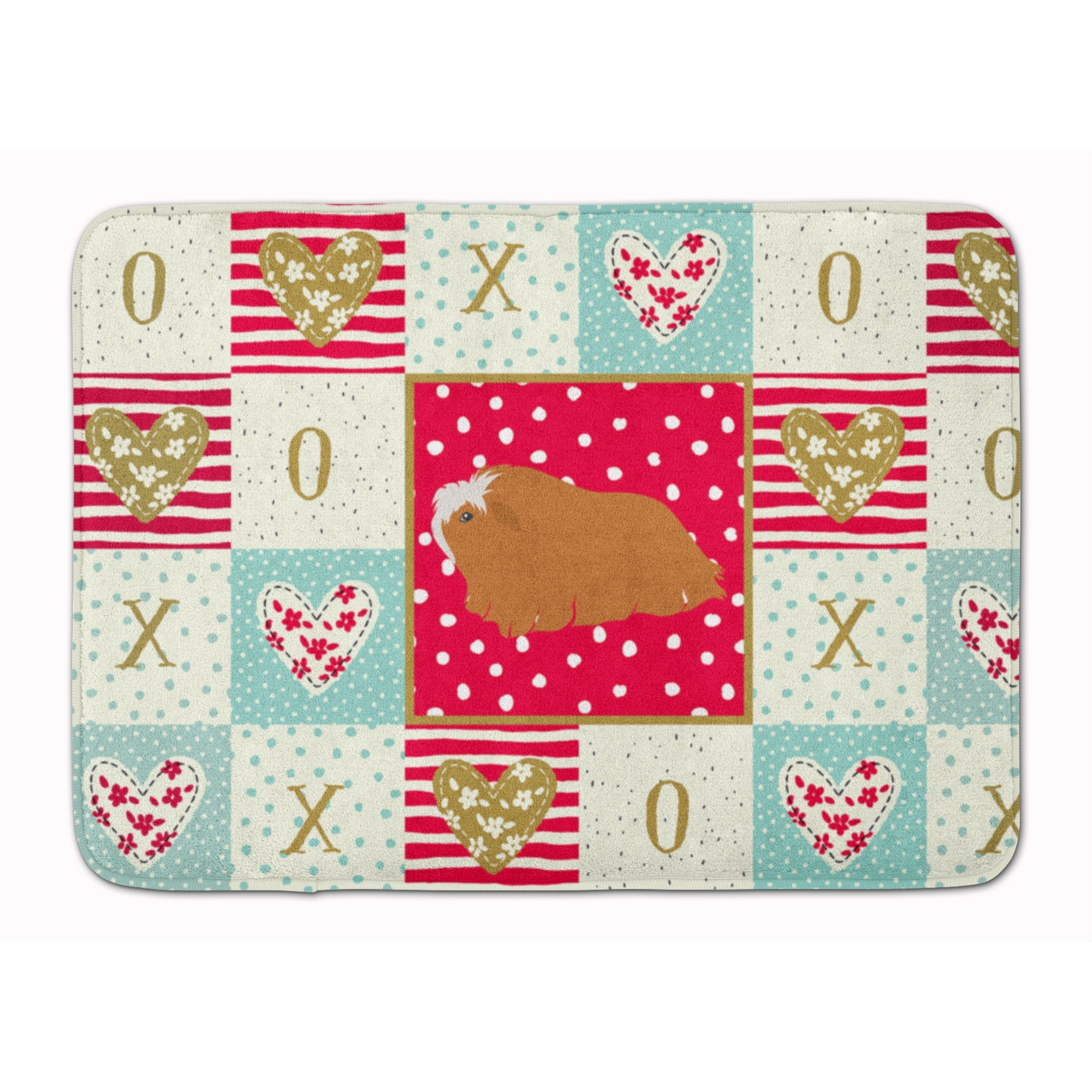 &quotCaroline's Treasures Peruvian Guinea Pig Love Machine Washable Memory Foam Mat doormats, Multicolor"