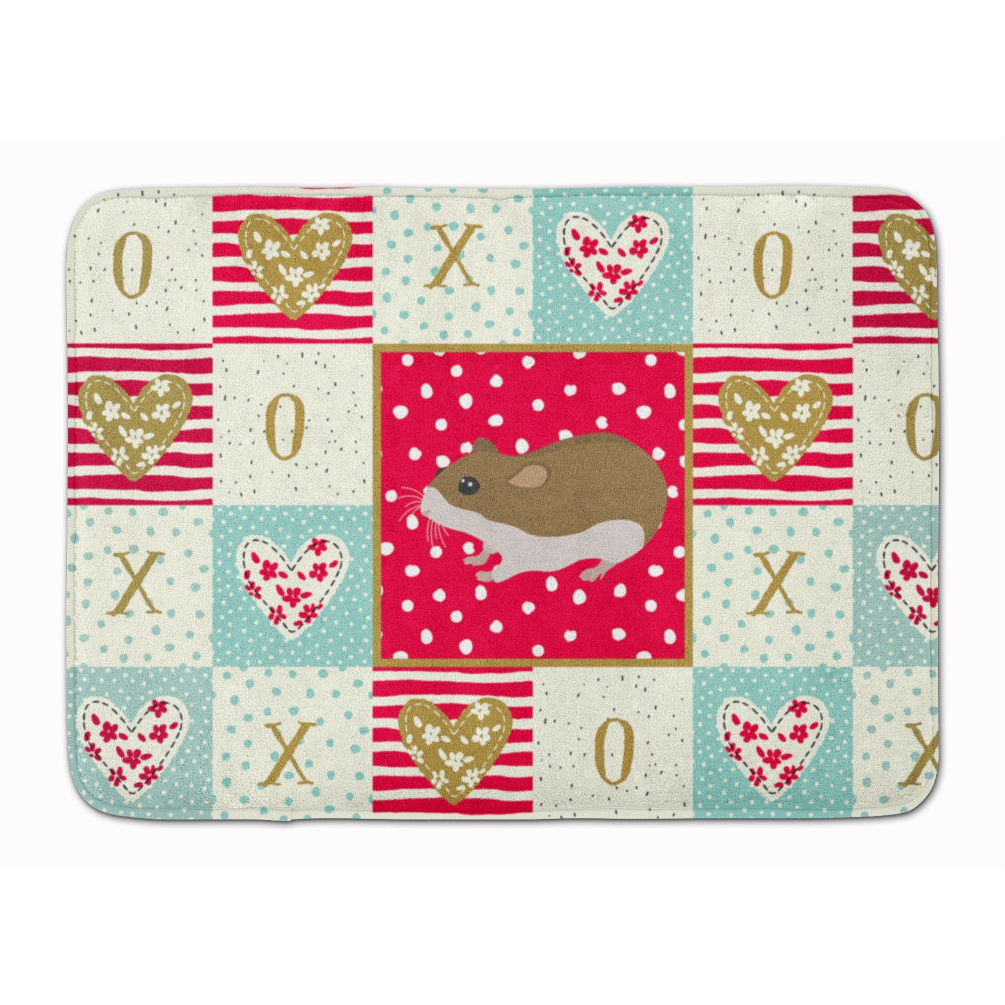 &quotCaroline's Treasures Chinese Hamster Love Machine Washable Memory Foam Mat doormats, Multicolor"