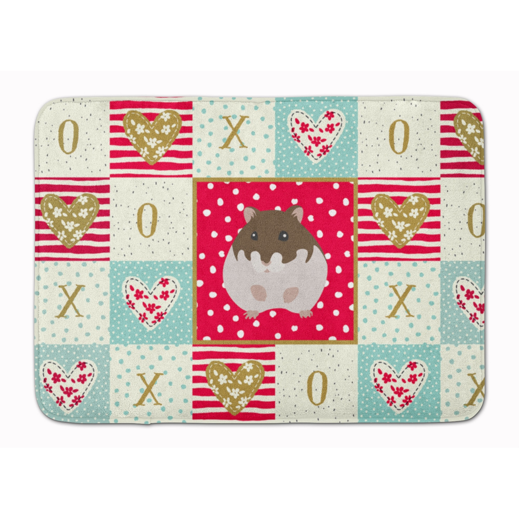 &quotCaroline's Treasures Dzungarian Hamster Love Machine Washable Memory Foam Mat doormats, Multicolor"