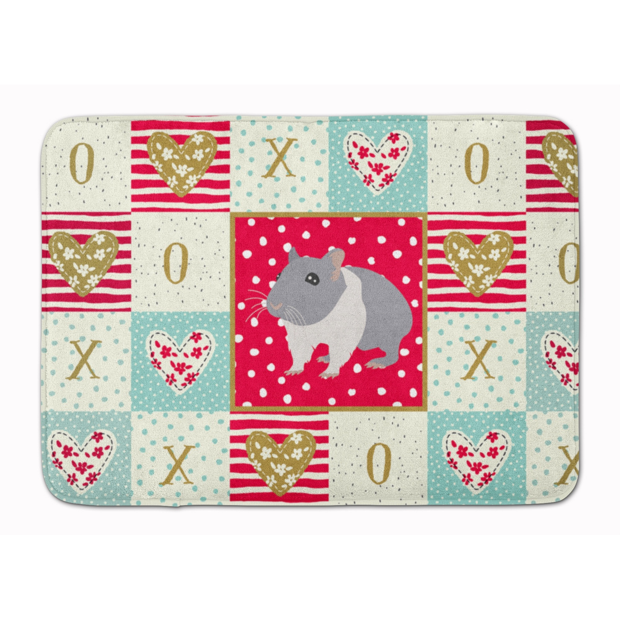 &quotCaroline's Treasures South African Hamster Love Machine Washable Memory Foam Mat doormats, Multicolor"