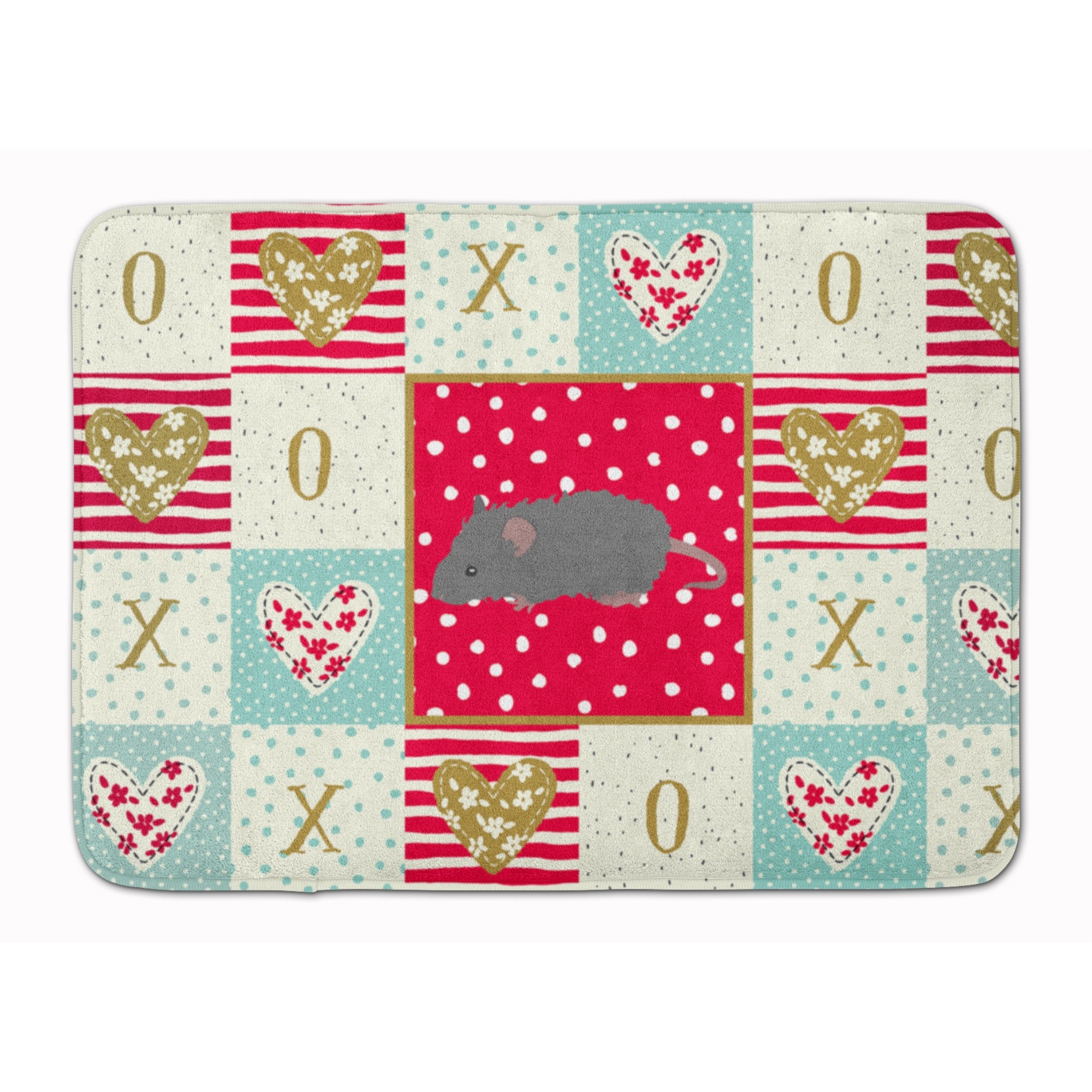 &quotCaroline's Treasures Australian Long Coated Mouse Love Machine Washable Memory Foam Mat doormats, Multicolor"