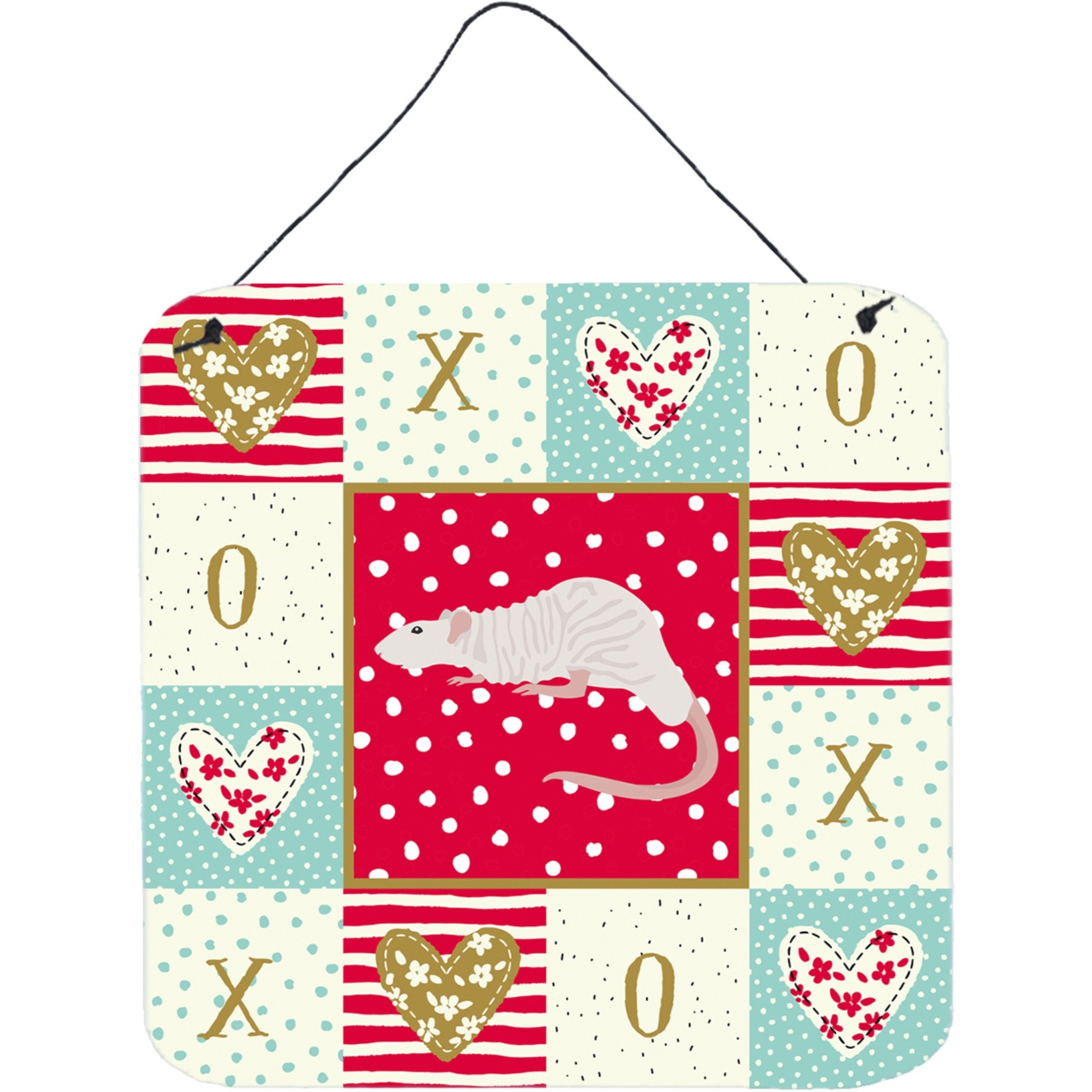 &quotCaroline's Treasures Dumbo Sphynx Rat Love Door Hanging Prints wall-decor, Multicolor"