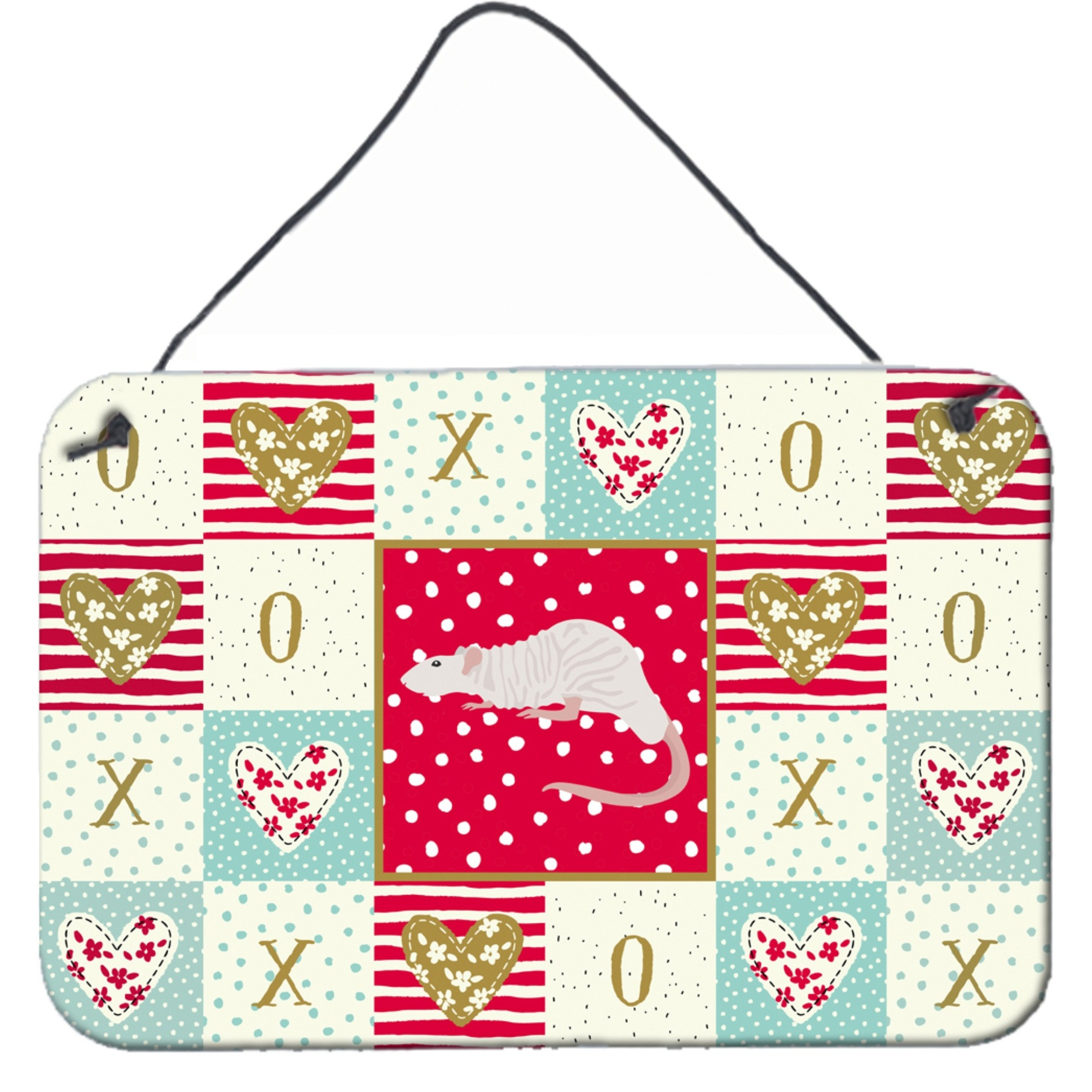 &quotCaroline's Treasures Dumbo Sphynx Rat Love Door Hanging Prints wall-decor, Multicolor"
