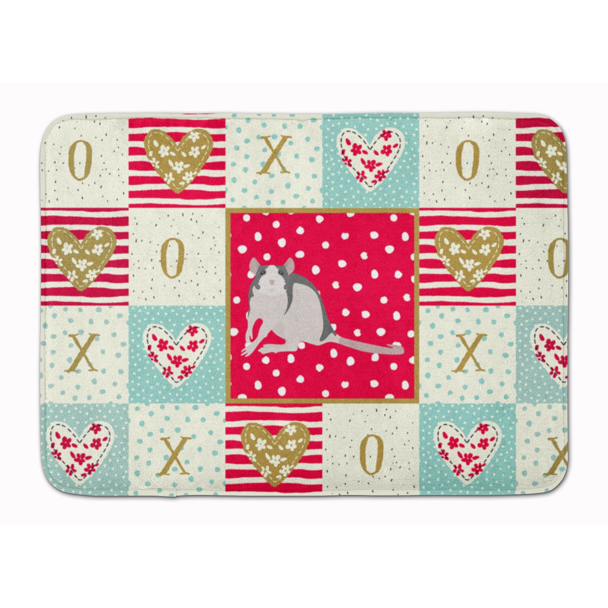 &quotCaroline's Treasures Husky Rat Love Machine Washable Memory Foam Mat doormats, Multicolor"