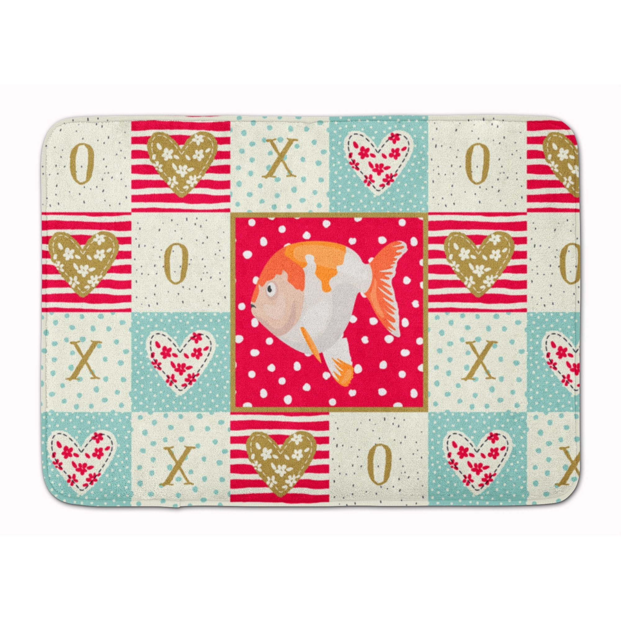 &quotCaroline's Treasures Lionhead Goldfish Love Machine Washable Memory Foam Mat doormats, Multicolor"