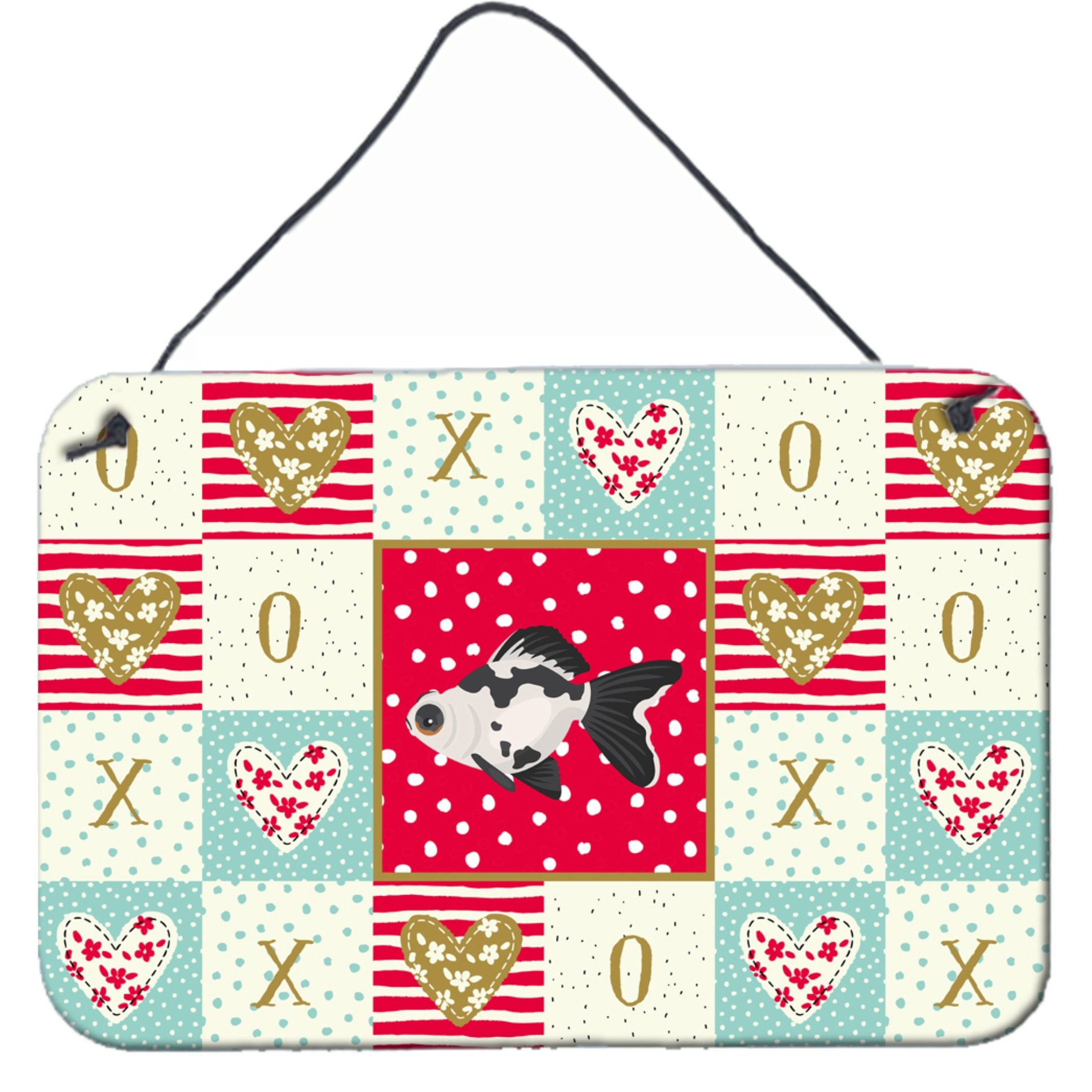 &quotCaroline's Treasures Telescope Eye Goldfish Love Door Hanging Prints wall-decor, Multicolor"