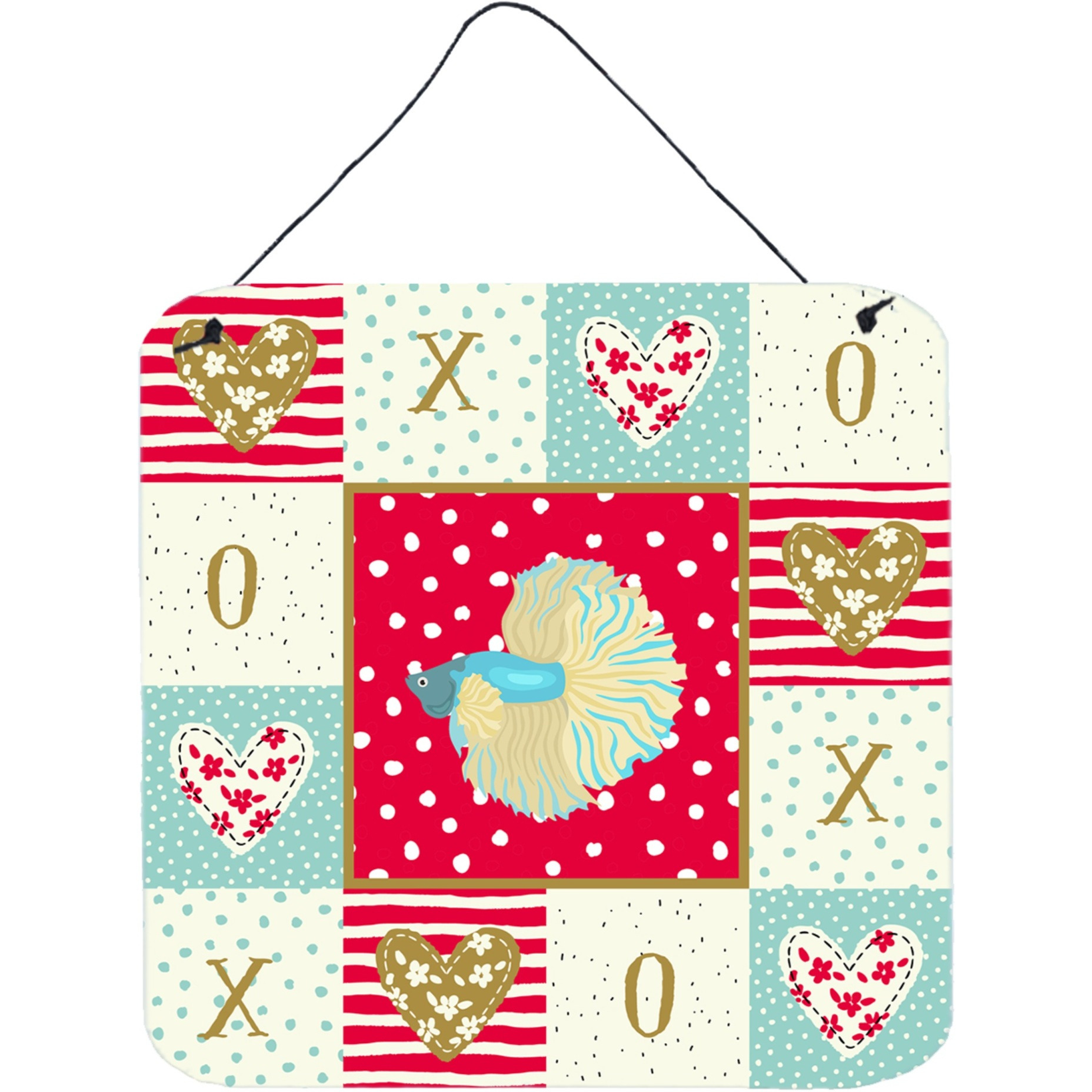 &quotCaroline's Treasures Elephant Ear Betta Love Door Hanging Prints wall-decor, Multicolor"