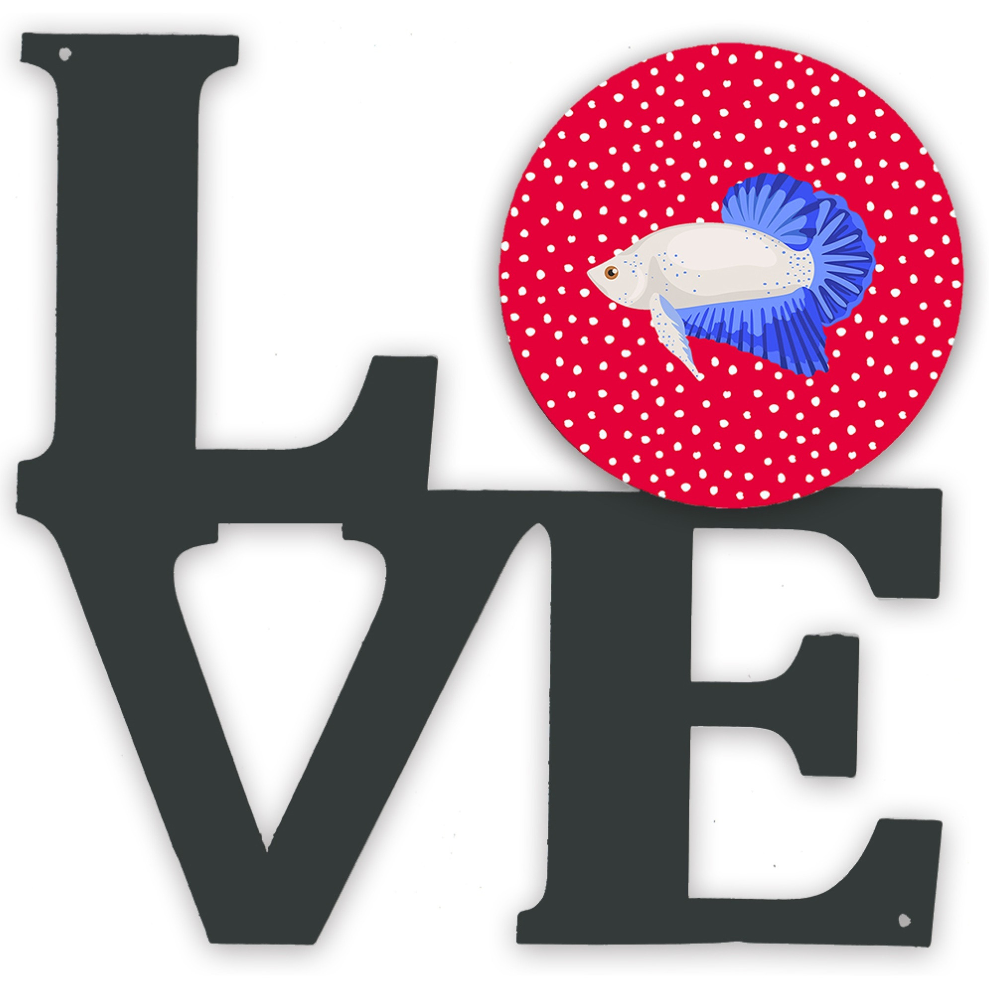 &quotCaroline's Treasures Plakat Betta Metal Artwork Love wall-decor, Multicolor"