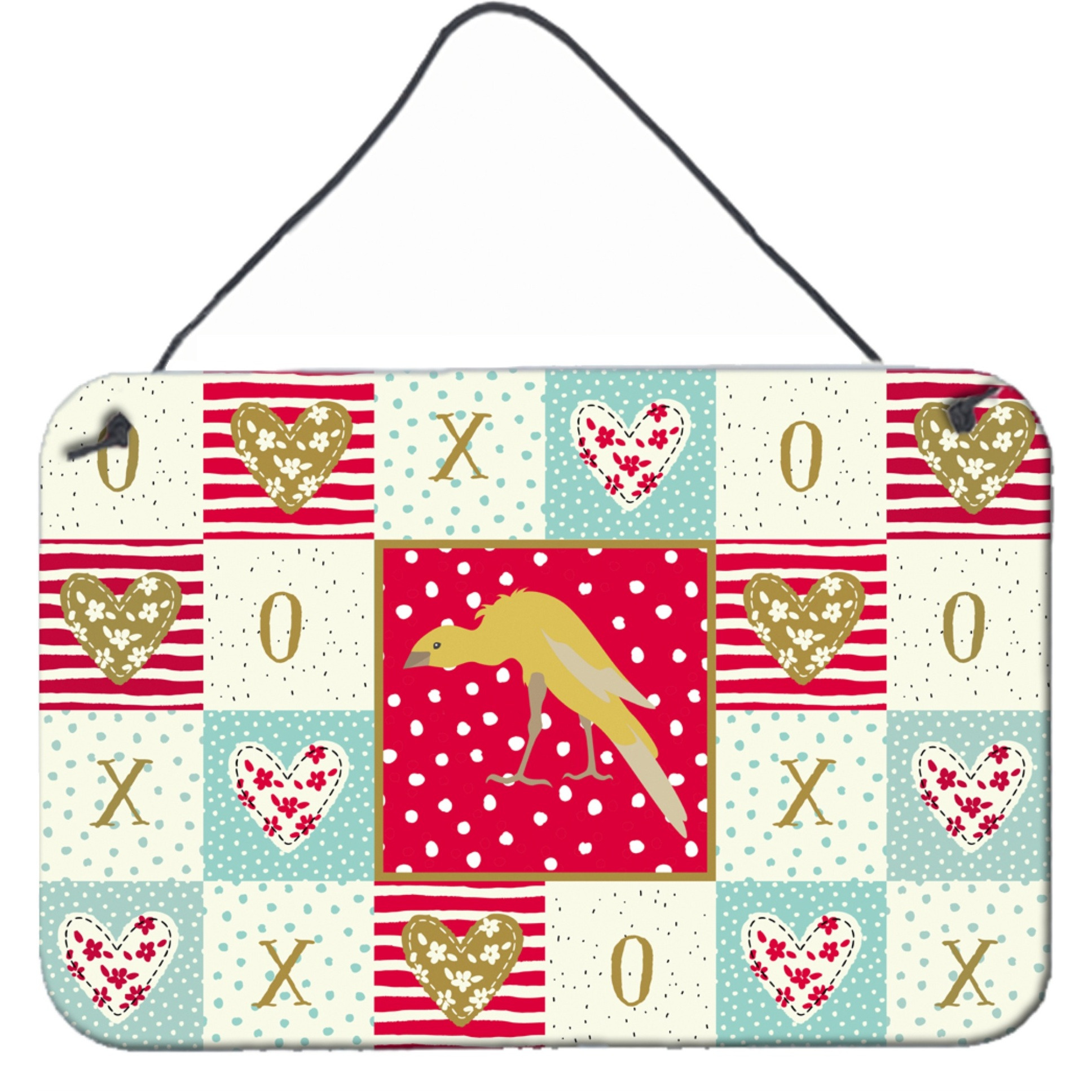 &quotCaroline's Treasures Belgian Hunchback Canary Love Door Hanging Prints wall-decor, Multicolor"