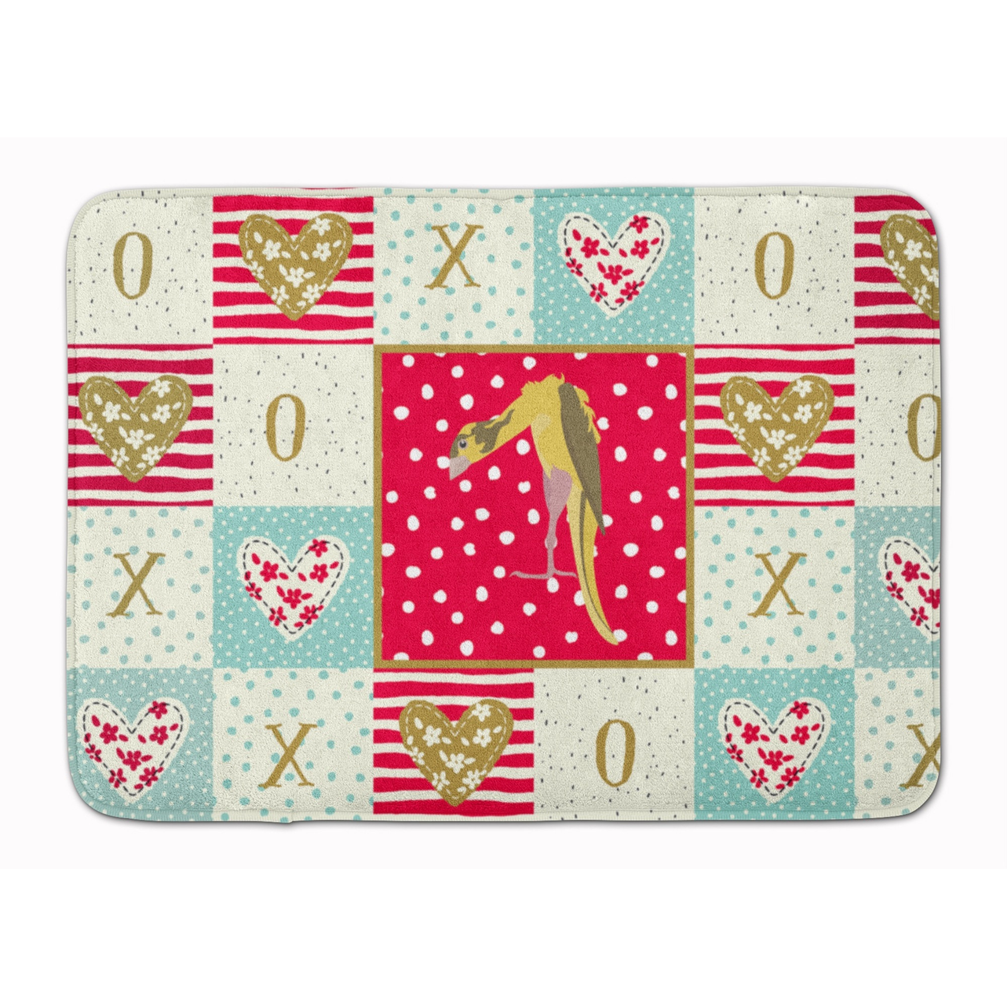 &quotCaroline's Treasures Jibso Canary Love Machine Washable Memory Foam Mat doormats, Multicolor"