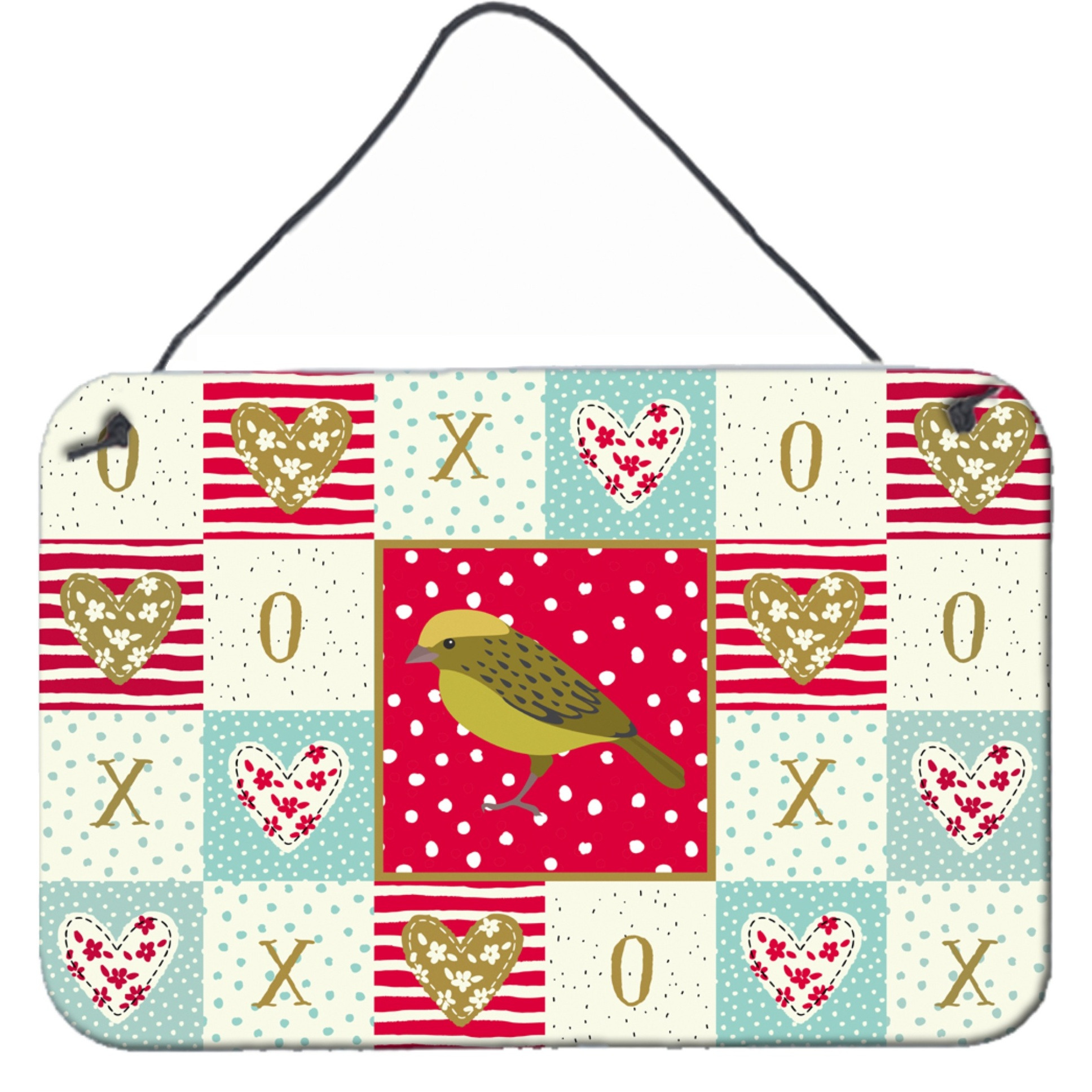 &quotCaroline's Treasures Lizard Canary Love Door Hanging Prints wall-decor, Multicolor"