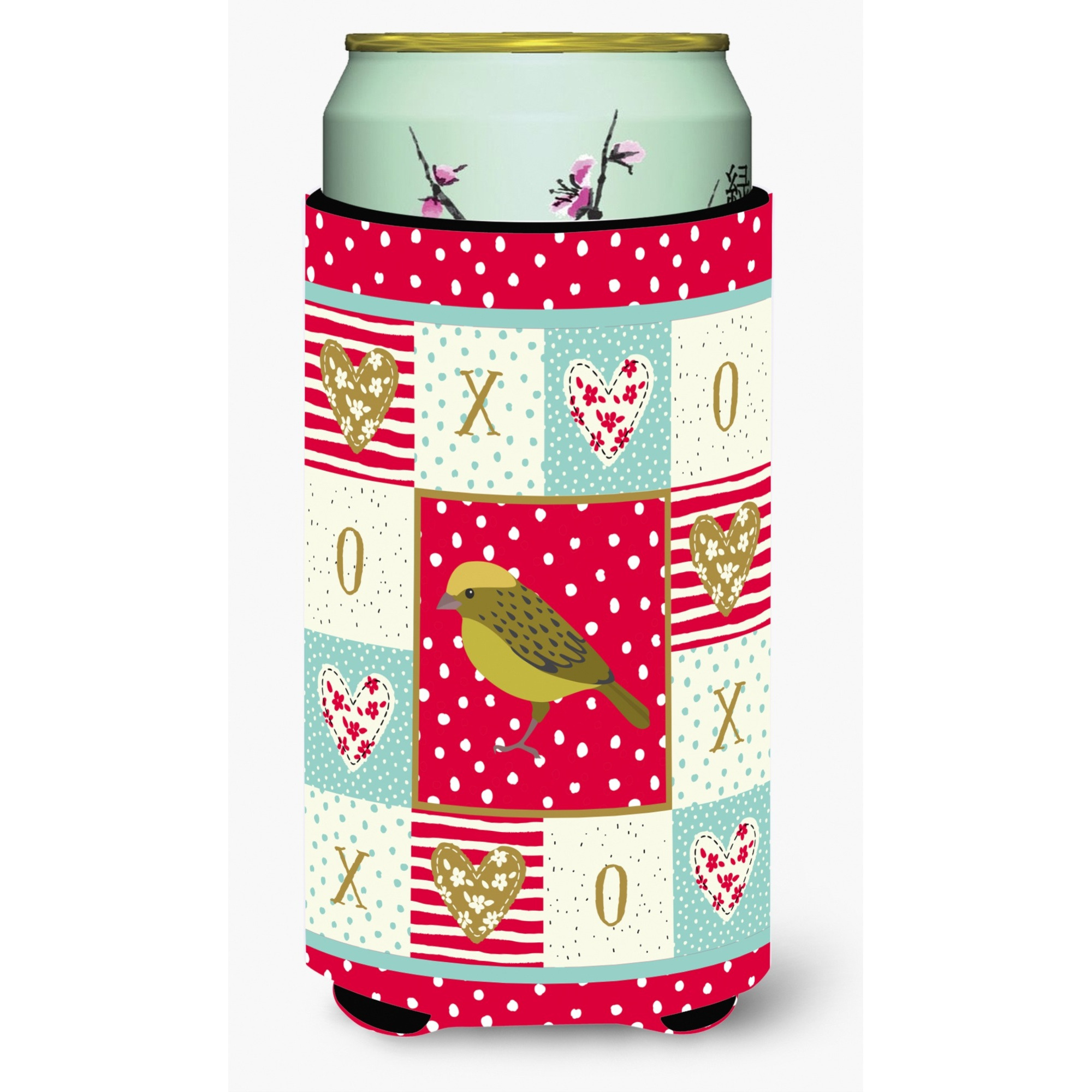 &quotCaroline's Treasures CK5504TBC Lizard Canary Love Tall Boy Insulator Hugger cold-beverage-koozies, Multicolor"