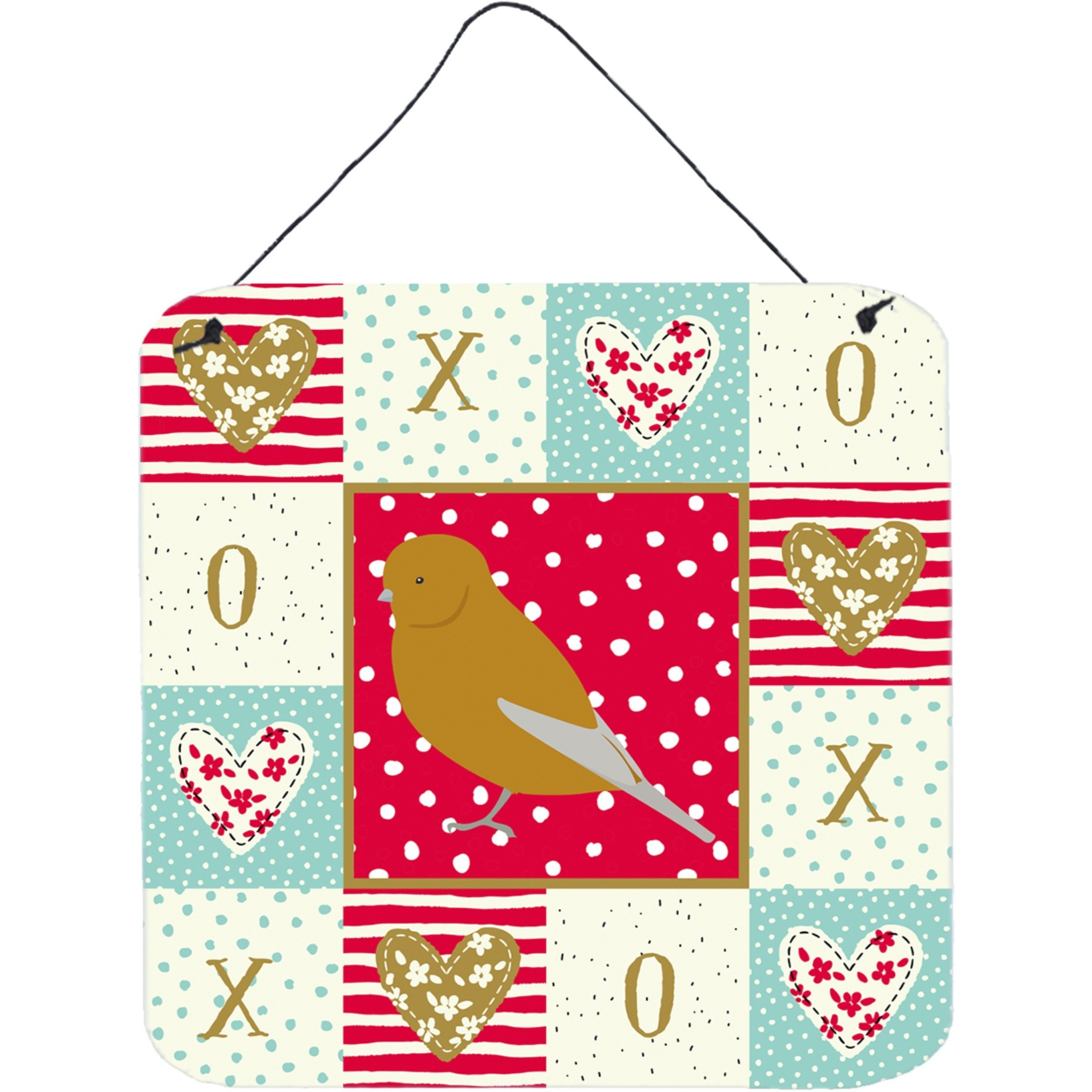 &quotCaroline's Treasures Norwich Canary Love Door Hanging Prints wall-decor, Multicolor"