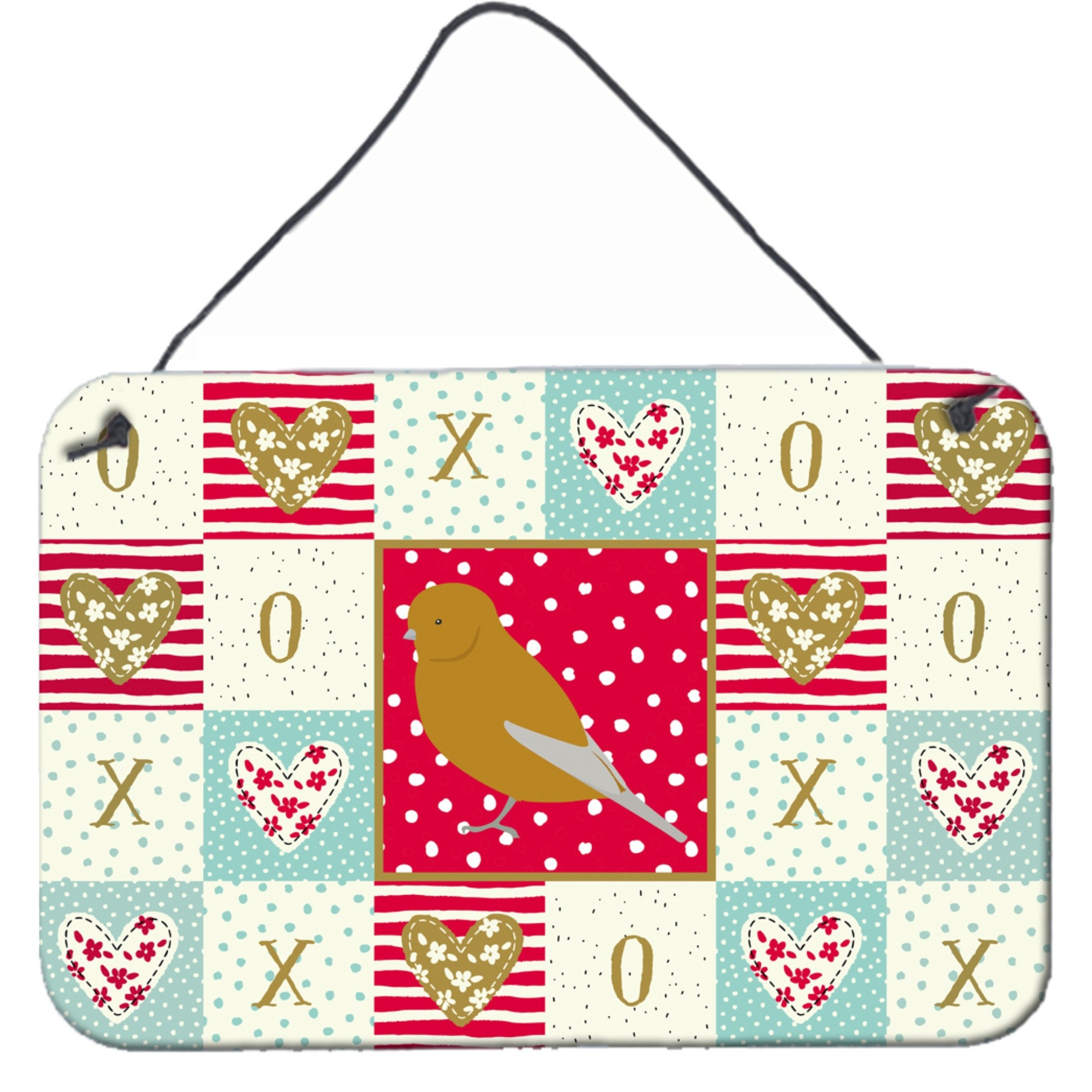 &quotCaroline's Treasures Norwich Canary Love Door Hanging Prints wall-decor, Multicolor"