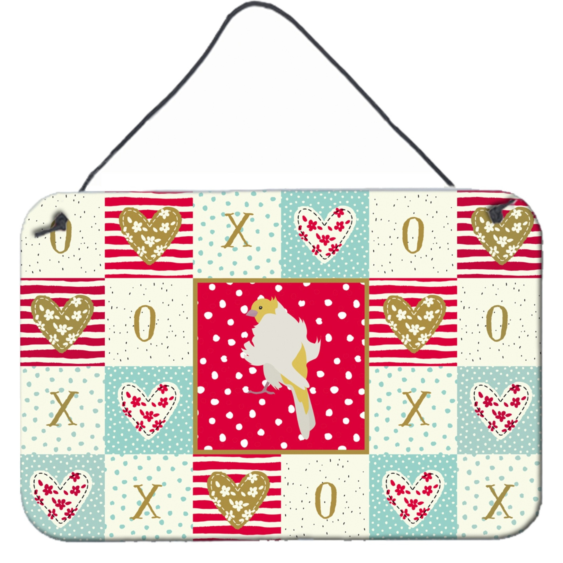 &quotCaroline's Treasures Parisian Trumpeter Canary Love Door Hanging Prints wall-decor, Multicolor"