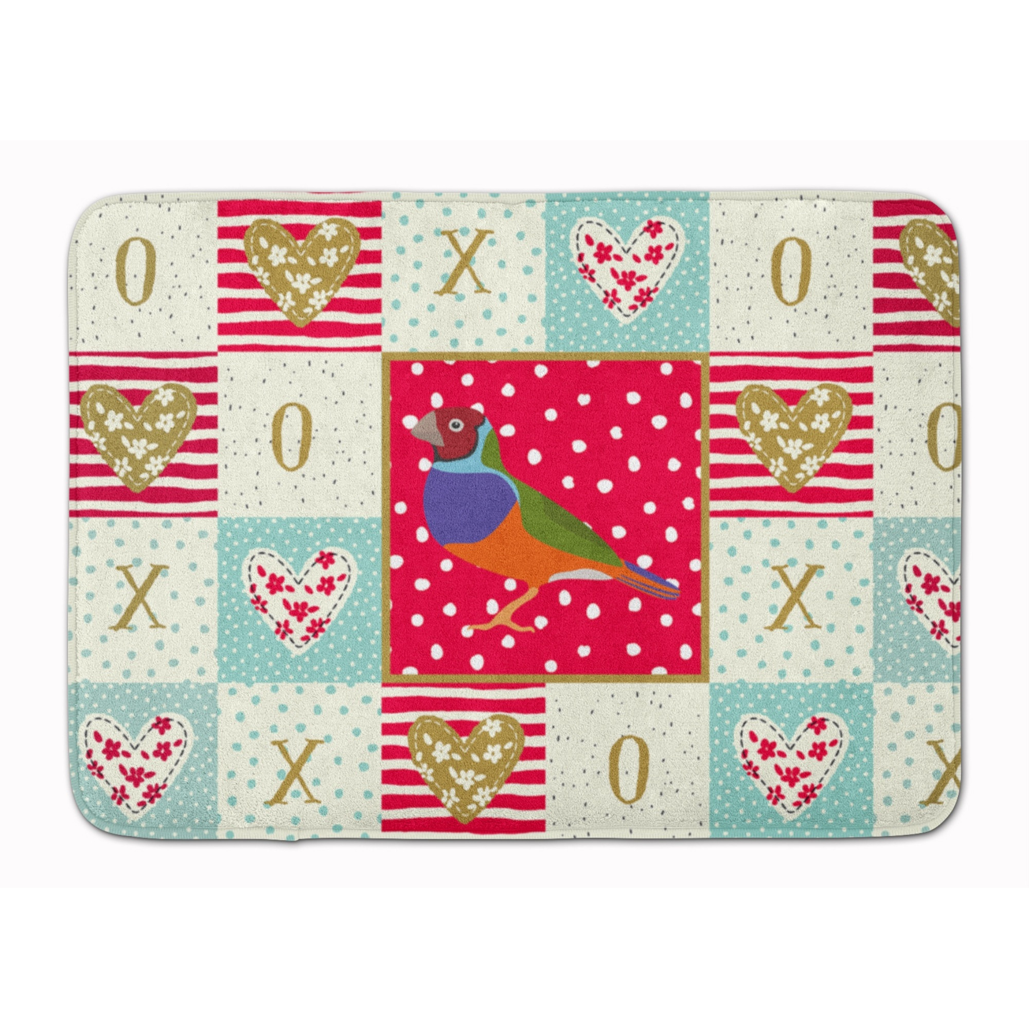 &quotCaroline's Treasures Amadina Love Machine Washable Memory Foam Mat doormats, Multicolor"
