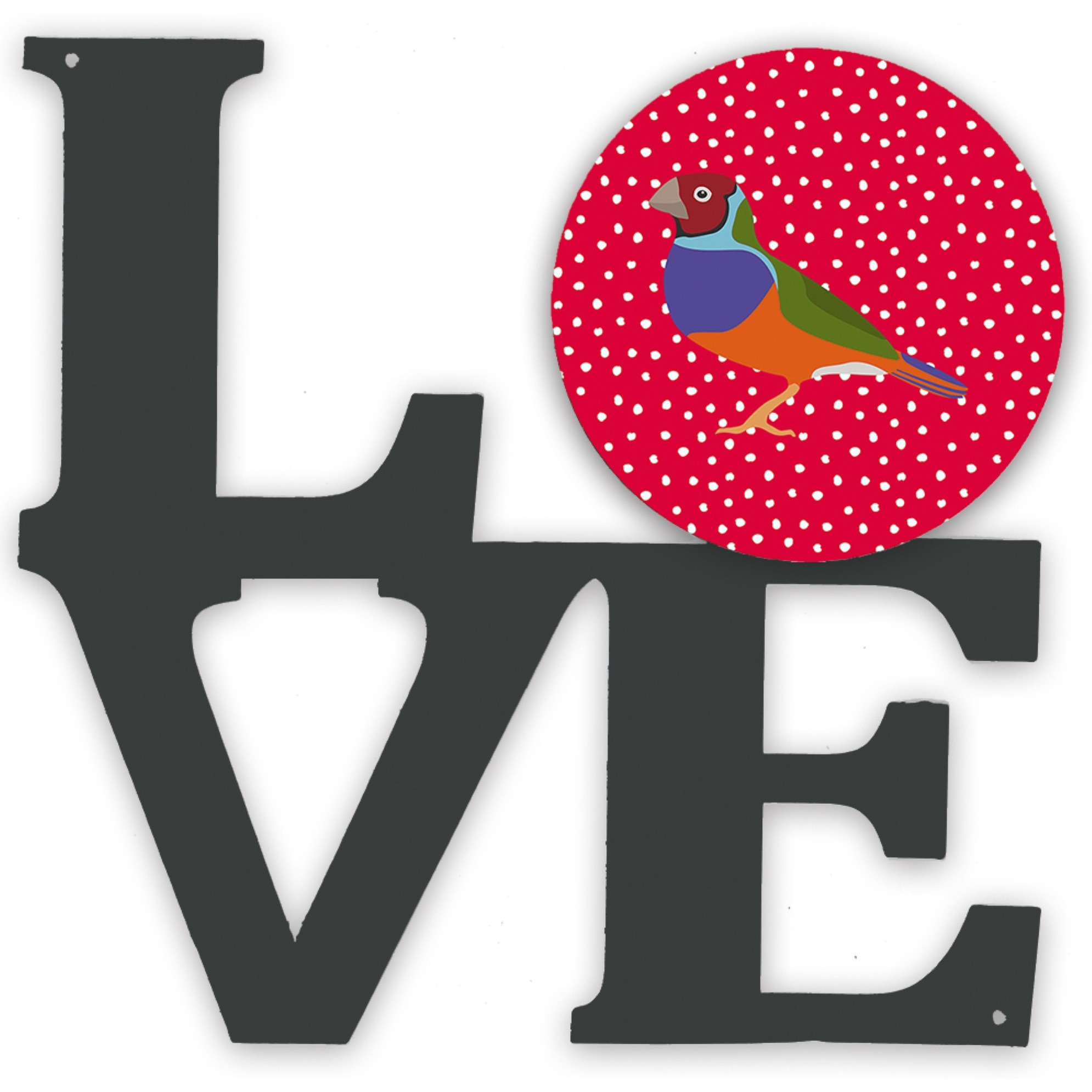 &quotCaroline's Treasures Amadina Metal Artwork Love wall-decor, Multicolor"