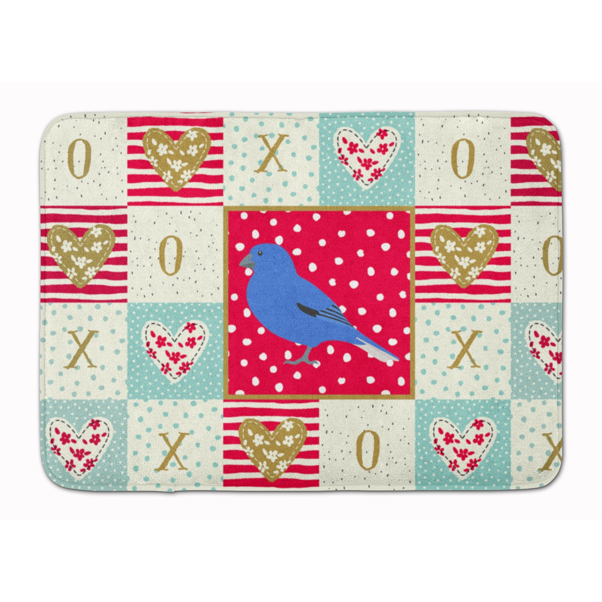 &quotCaroline's Treasures Bunting Love Machine Washable Memory Foam Mat doormats, Multicolor"